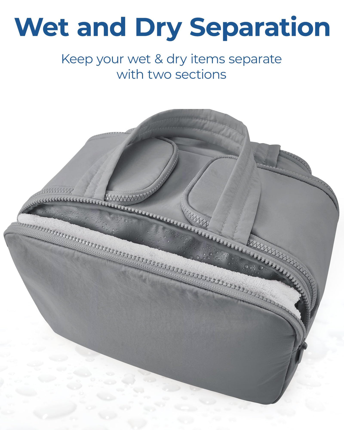 BAGSMART Travel Toiletry Bag Lightweight Large Wide open - BAGSMART Official Imagery - 7