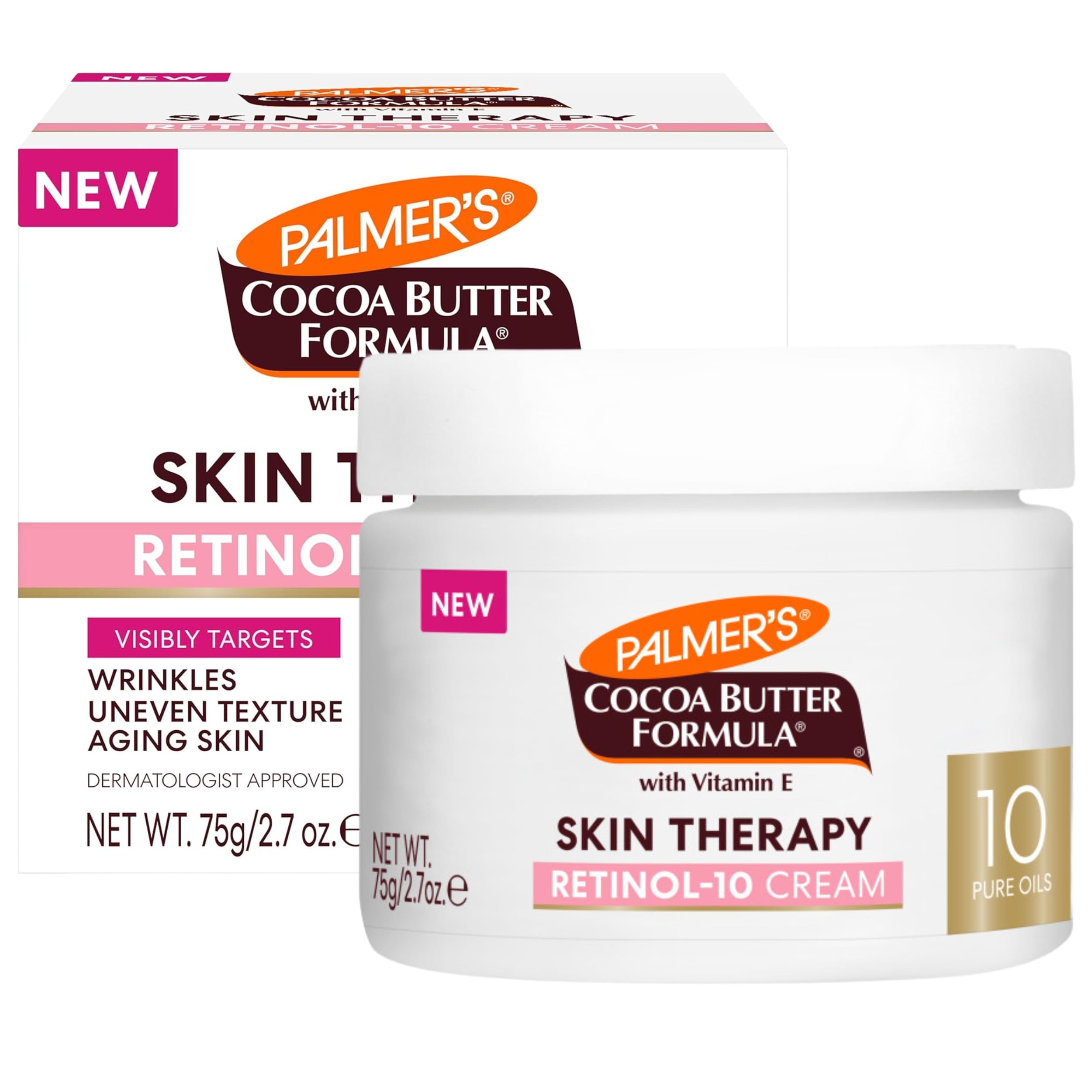 Palmer's Skin Therapy Face Cream, Retinol-10 Moisturizer (2.7 Oz) - Product Imagery