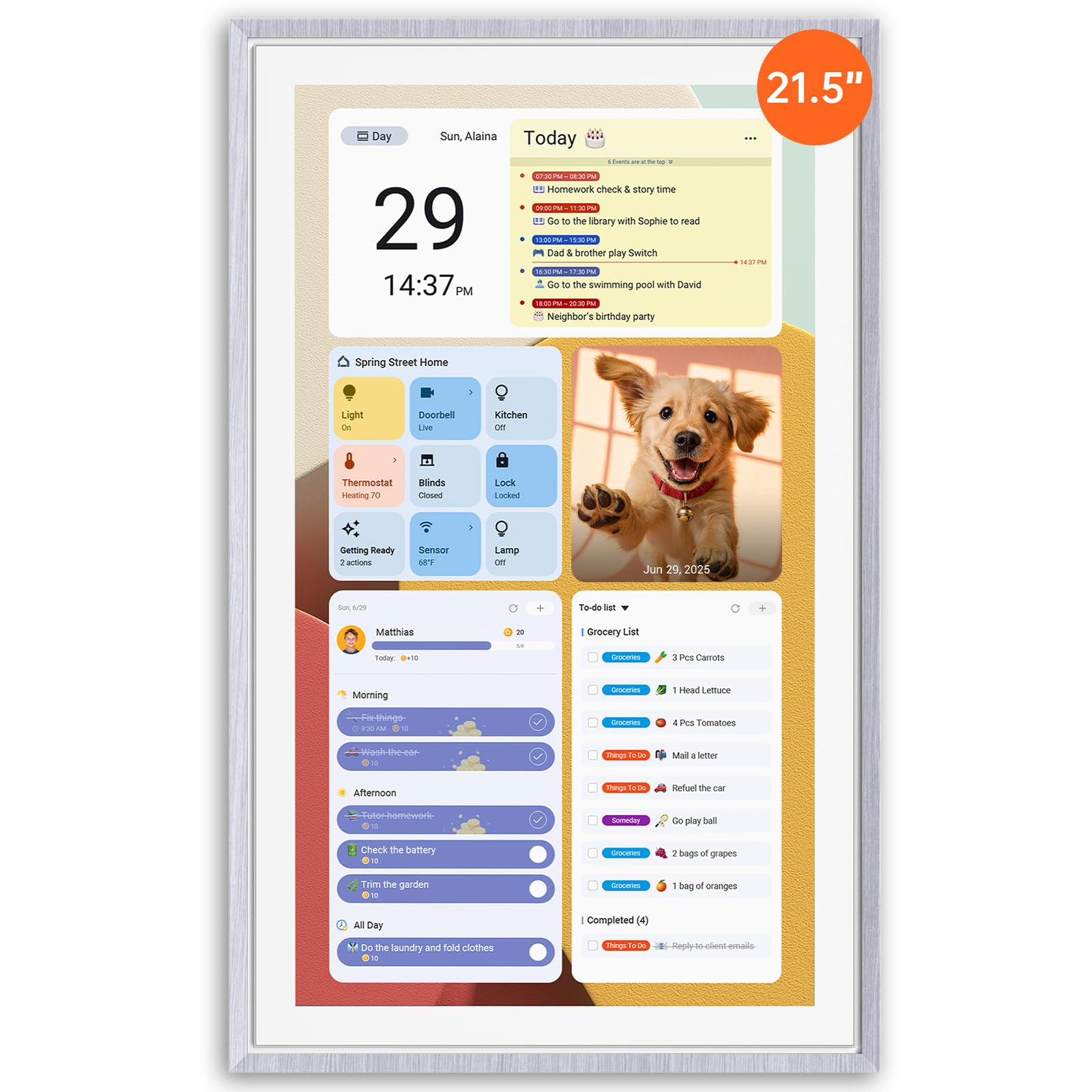 Apolosign 21.5-inch Digital Calendar, Smart Wall Planner with Cal - ApoloSign Official Product View 10