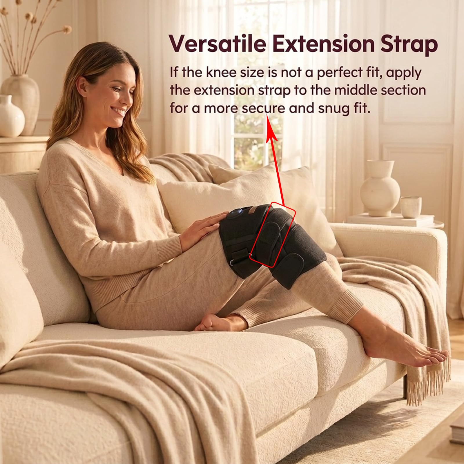 MarrisJjw Red Light Therapy Knee Massage, with Heat & Vibration,660nm 940nm 850n - MarrisJjw Official Product View 8