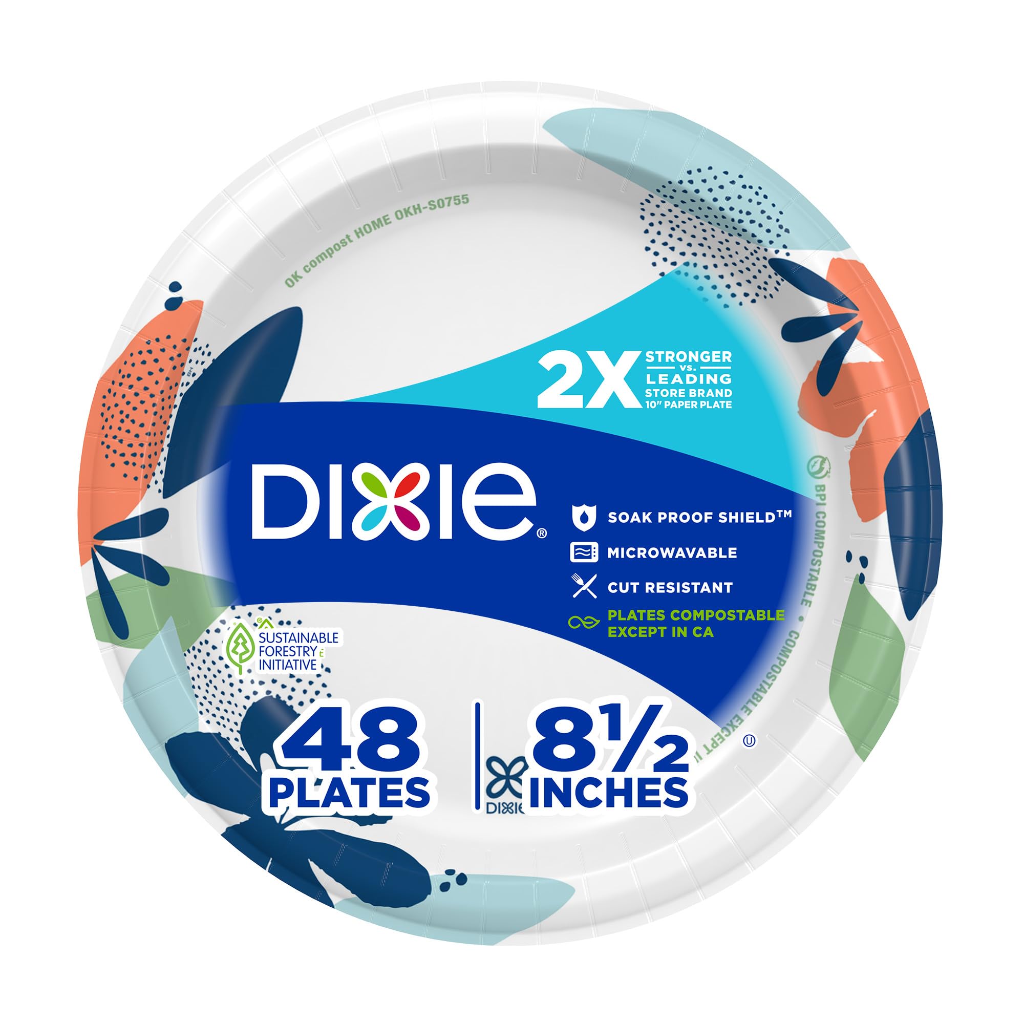 DIXIE® 8.5 INCH PAPER PLATES, 48 COUNT - Product Imagery