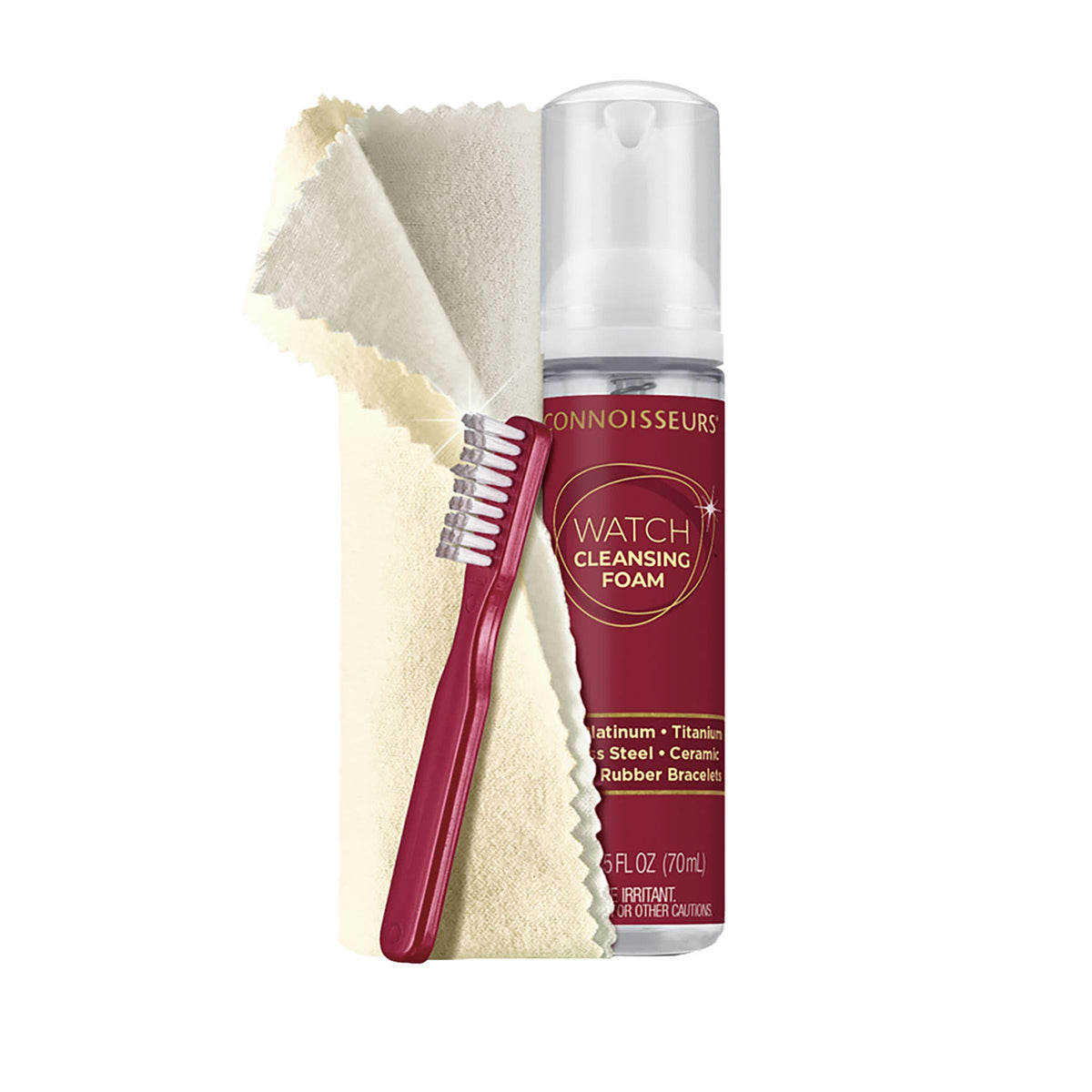 CONNOISSEURS 3 Piece Watch Cleaning Kit with Foam Cleanser - CONNOISSEURS Official Imagery - 7