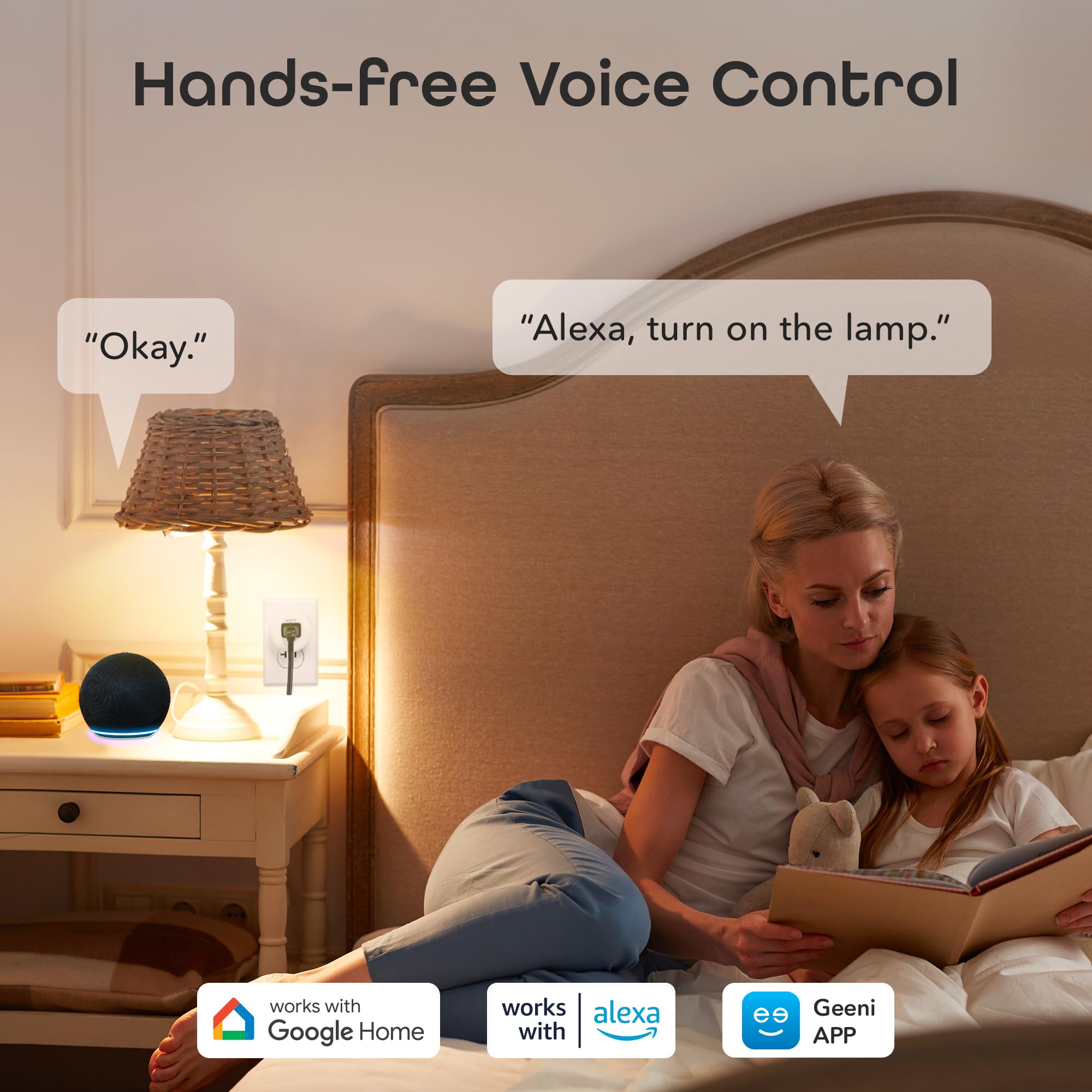 Geeni Dot Plug, 2.4 GHz Wi-Fi, Fire-Resistant, Schedule & Timer, - Geeni Official Product View 3