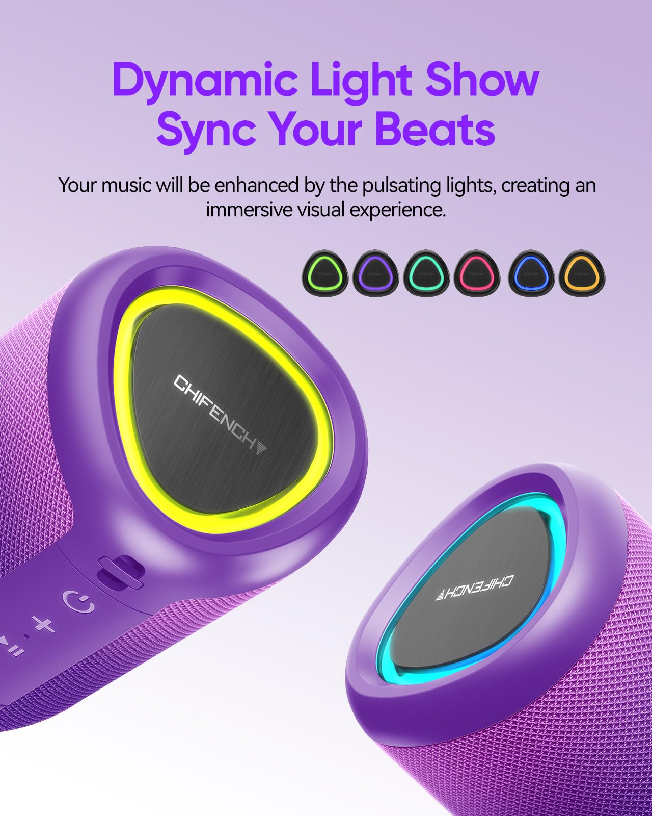 CHIFENCHY Portable Bluetooth Speaker Beach Essentials: IPX5 Water by CHIFENCHY - Angle View 3