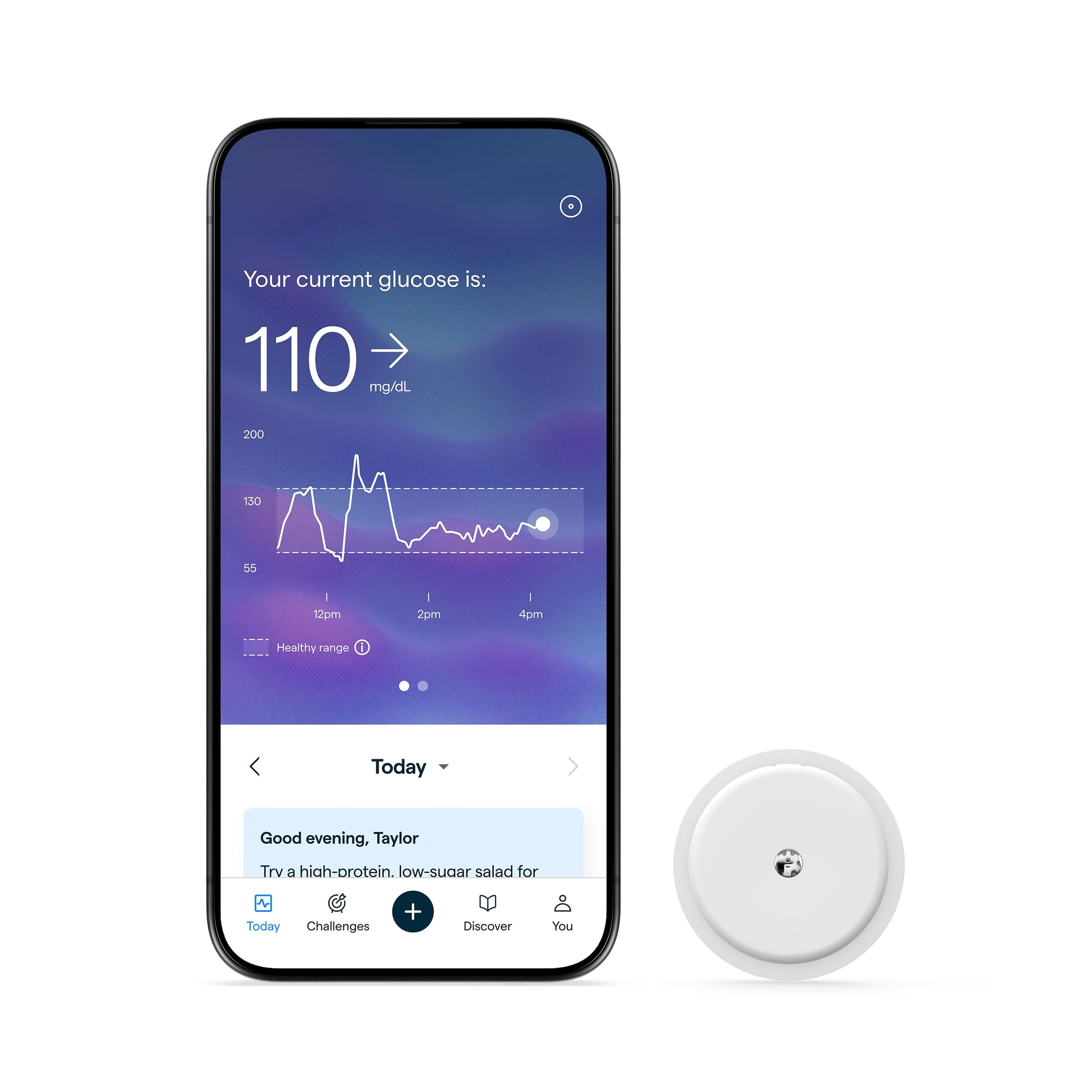 Lingo Continuous Glucose Monitor  . 24/7 Glucose Tracking by Lingo - Angle View 1
