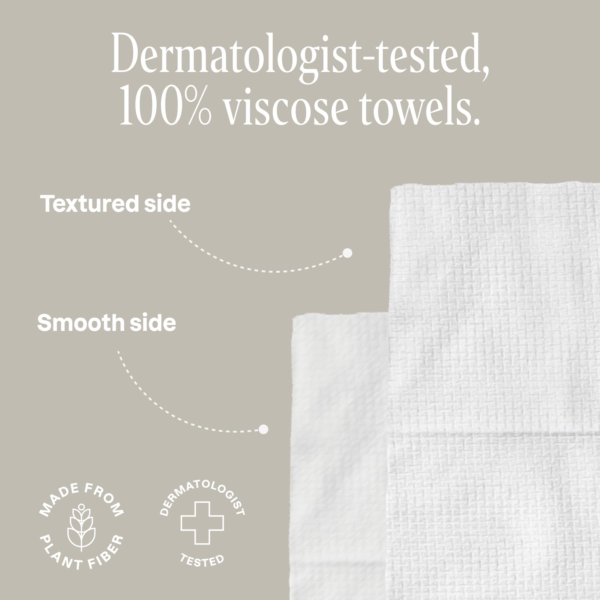 Cliganic Face Towels XL, Disposable Makeup Remover, Soft Dry Wipes, 50 ct - Cliganic Official Product View 6