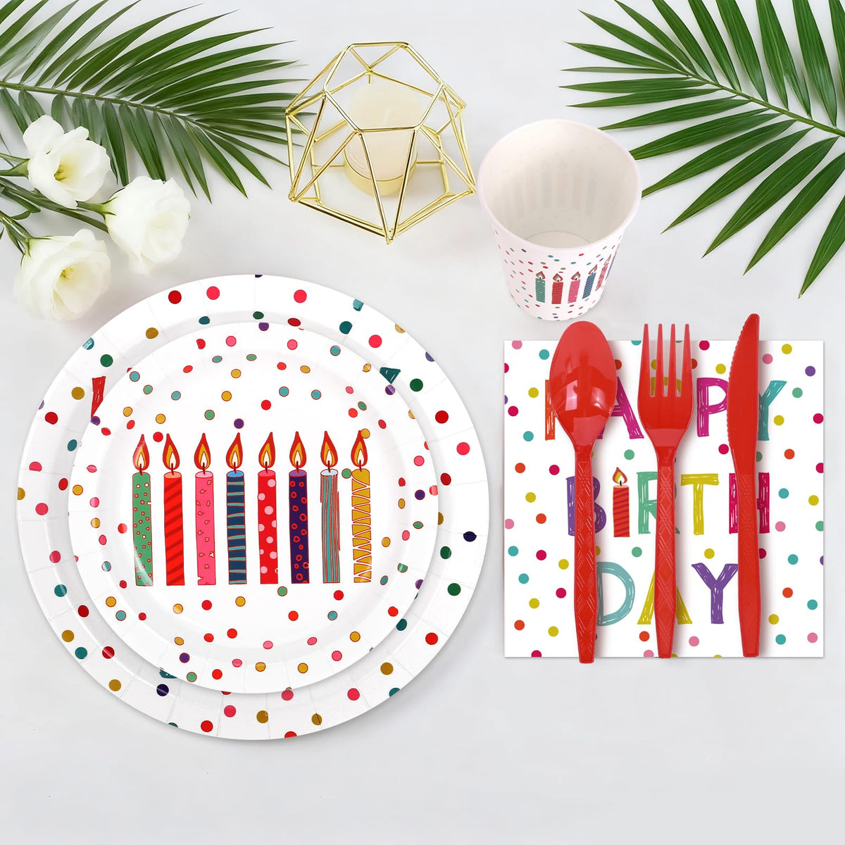 203 Pcs Happy Birthday Decorations Party Supplies Set with - Zifengcer Official Imagery - 6