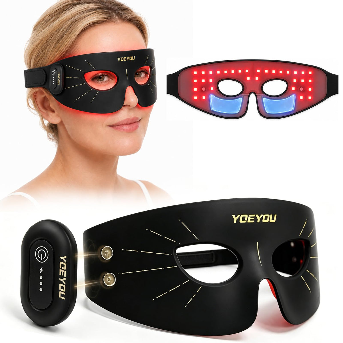 Red Light Therapy for Eyes 630nm 850nm for Dark Circles - YOEYOU Official Imagery - 2