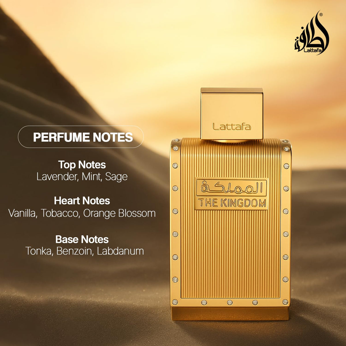 Lattafa The Kingdom Eau De Parfum Spray for Men 3 4 Ounce - Lattafa Official Imagery - 6
