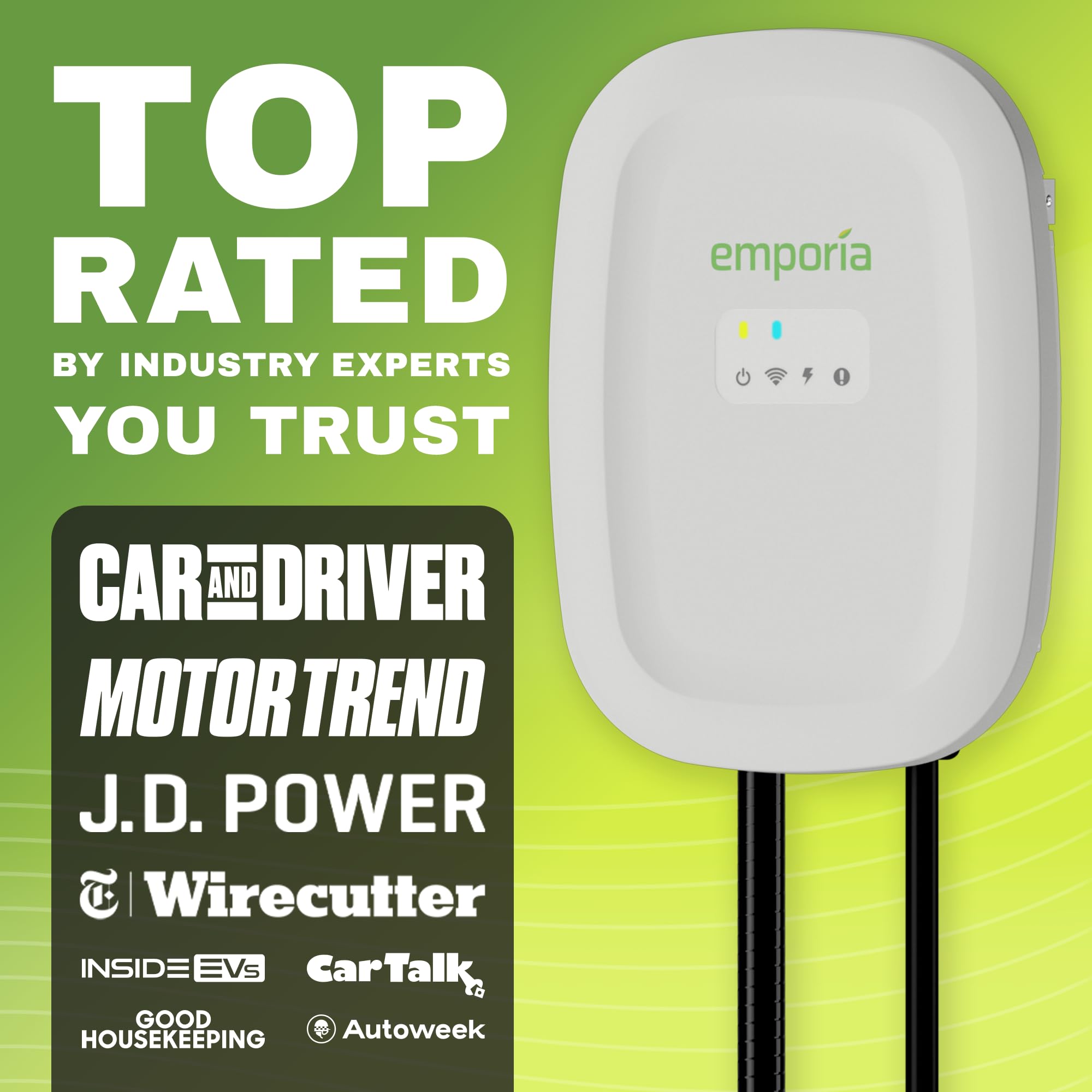 EMPORIA Level 2 EV Charger w - NACS & Compatible with Tesla 48 amp El - EMPORIA Official Product View 2
