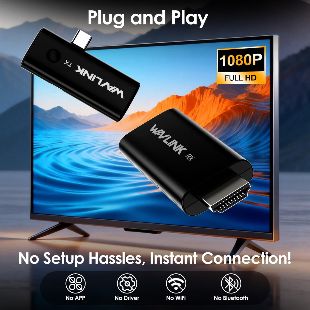 Wireless HDMI Transmitter and Receiver WAVLINK Wireless HDMI - WAVLINK Official Imagery - 4