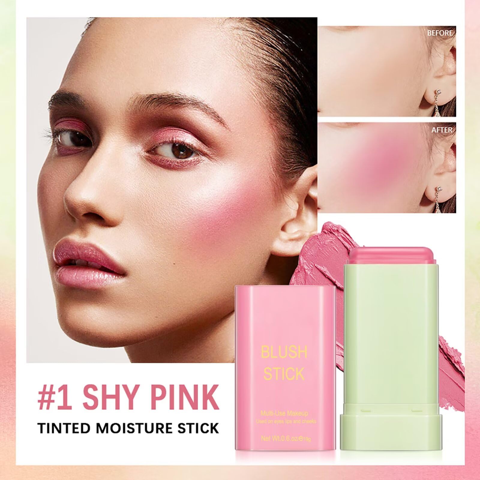 GMaxit Multi-Use Makeup Blush Stick,Beauty Solid Moisturizer,Waterproo - View 6