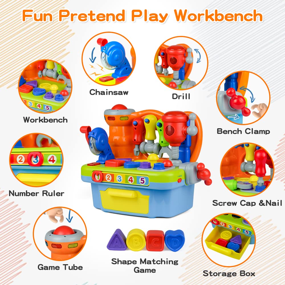 Woby Multifunctional Musical Learning Tool Workbench Toy Set - Woby Official Imagery - 4