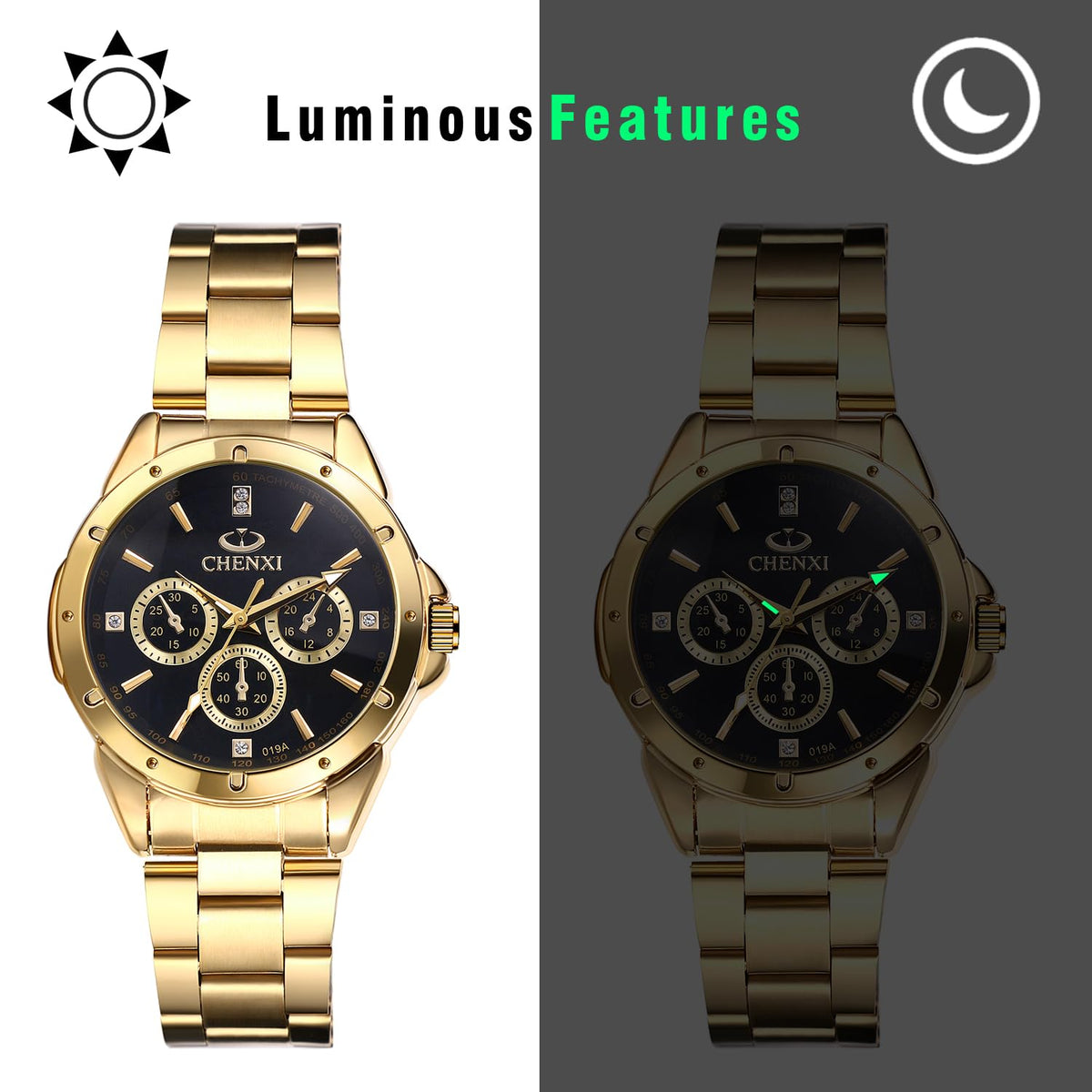 JewelryWe Quartz Rhinestone Waterproof Watch Women s - JewelryWe Official Imagery - 8