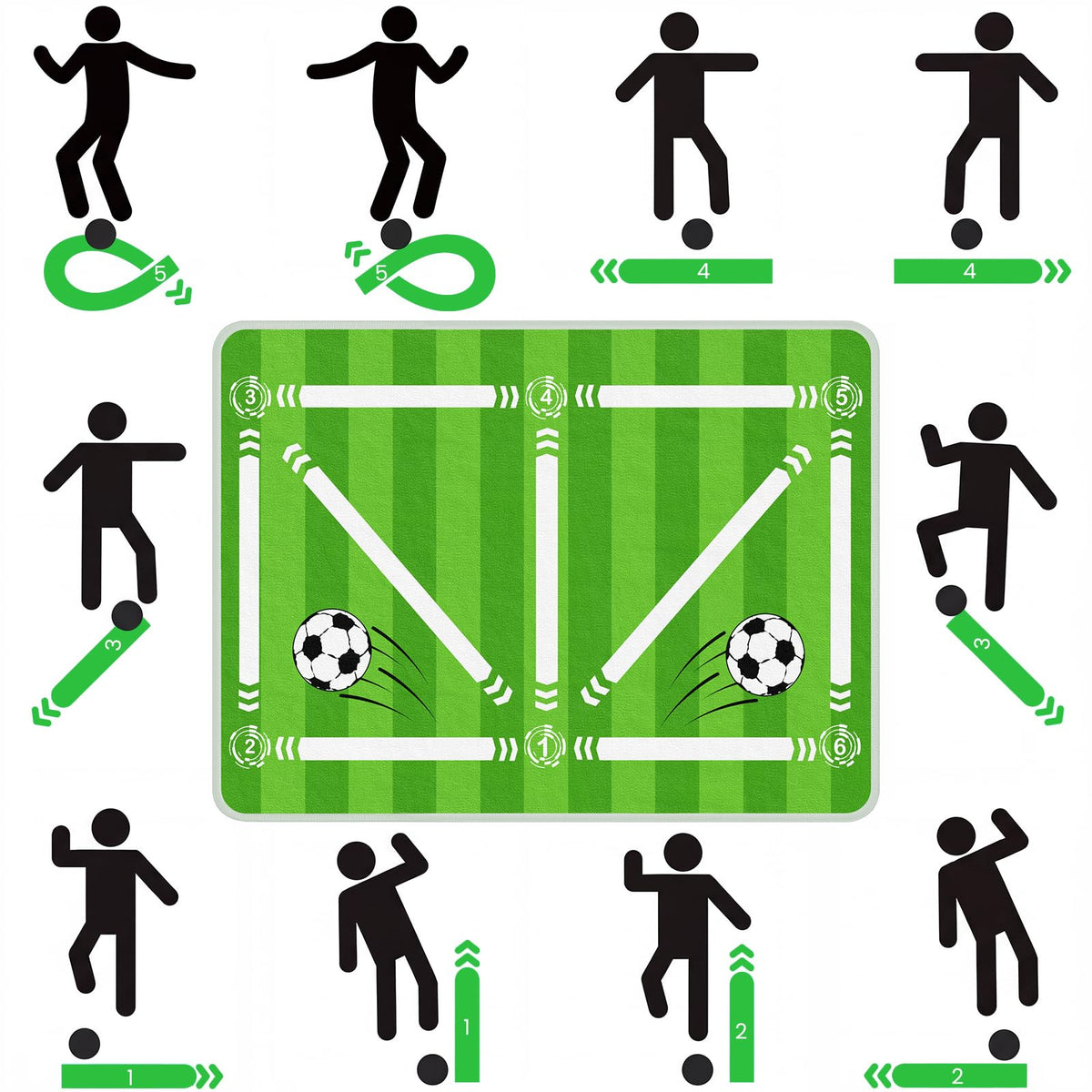 Soccer Training Mat Soccer Training Equipment with Storage - Sawiei Official Imagery - 8