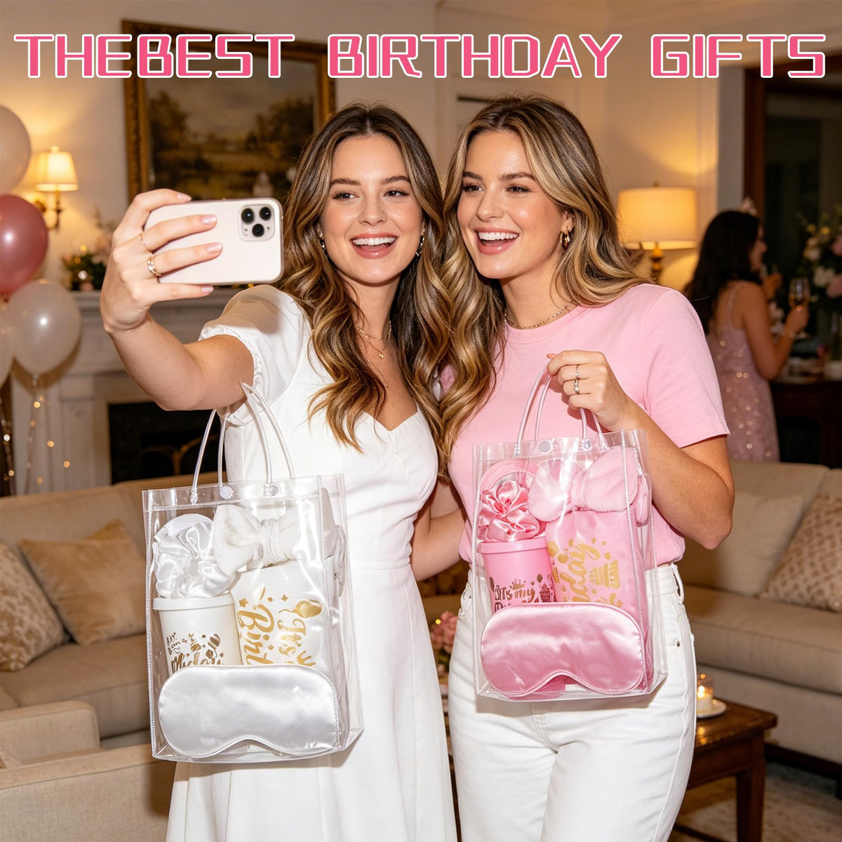 6 Sets Pink Birthday Posse Party Favors for Women Girls - Wenceda Official Imagery - 7