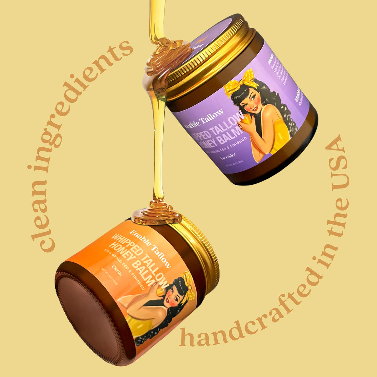 Face Body Cream Whipped Beef Tallow Manuka Honey Balm for - Enable Tallow Official Imagery - 6