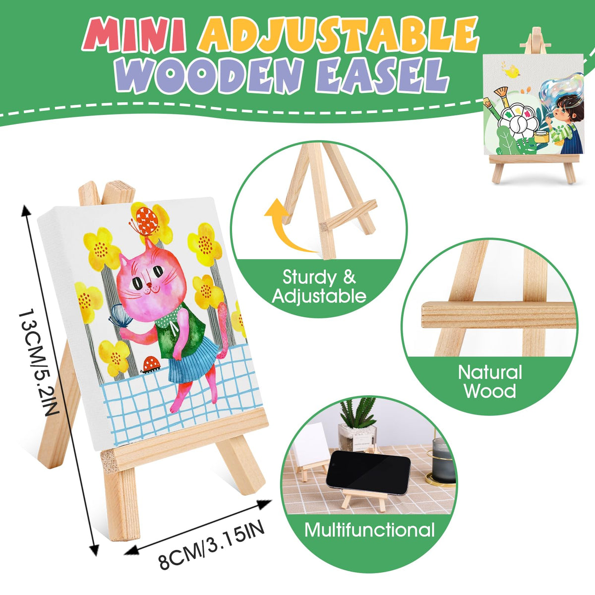 ESRICH 18 Set Mini Acrylic Paint Kit Mini Stretched Canvas - ESRICH Official Imagery - 4