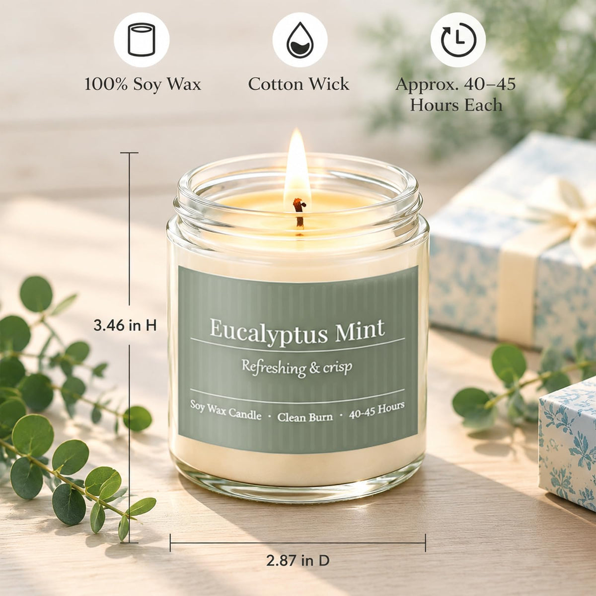 Scented Candles Gift Set 6 Pack Spring Summer Soy Wax - PELN Official Imagery - 4