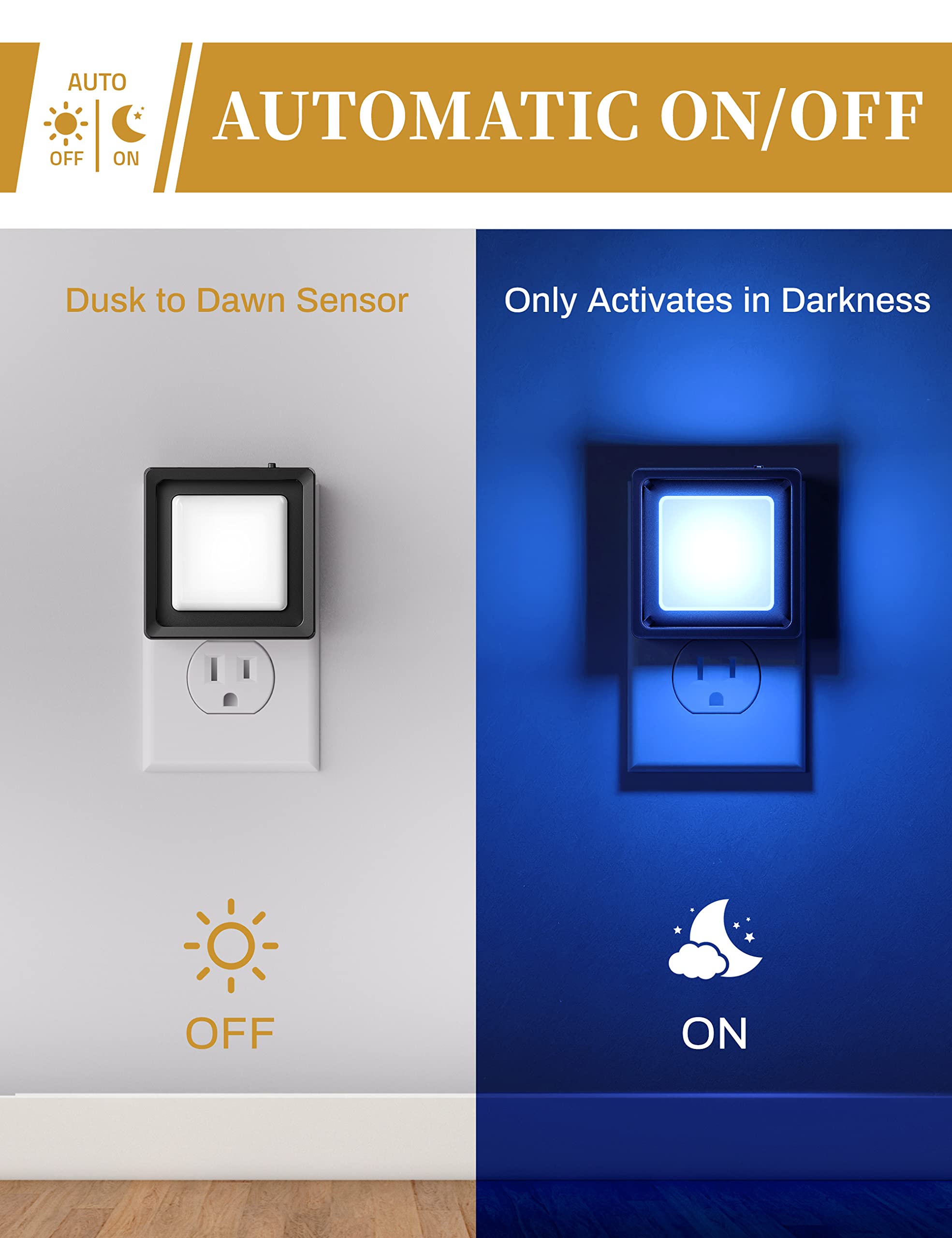 DORESshop Blue Night Light  ,Night Lights Plug Into Wall - DORESshop Official Product View 3