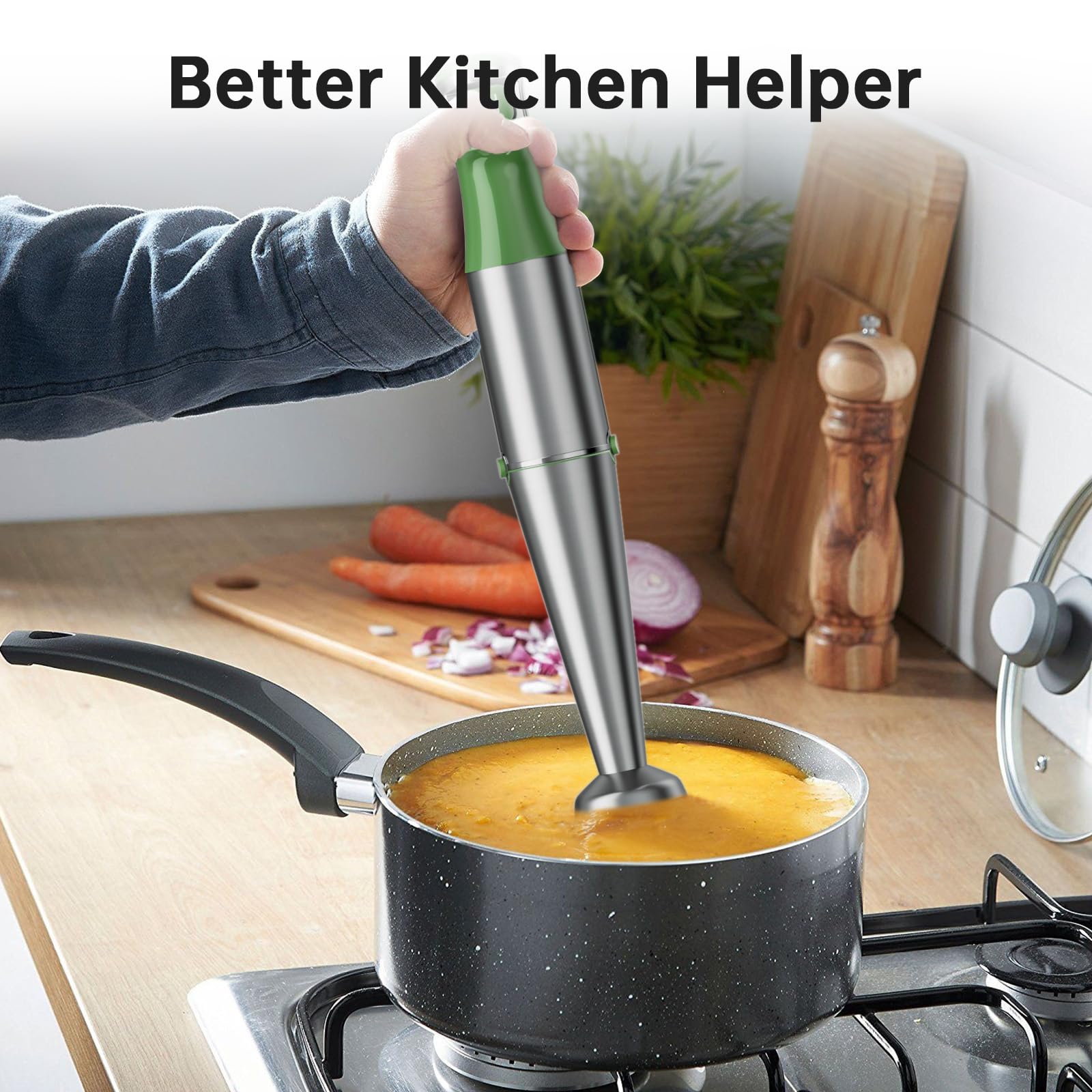 Turelar Immersion Blender Handheld 5 in 1 Hand Blender Set 1100W - turelar Official Product View 5