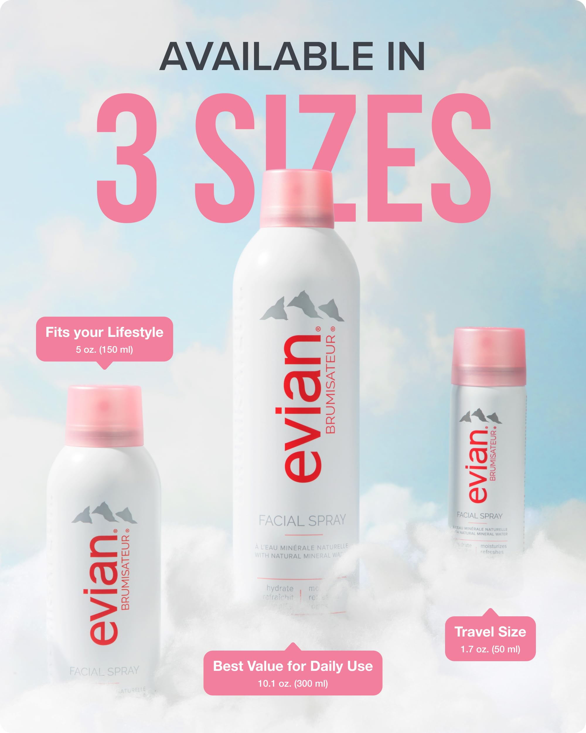 Evian Facial Spray 1 7 oz - Premium Selection Official Imagery - 7