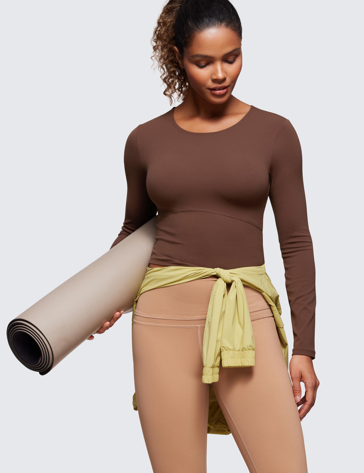 CRZ YOGA Butterluxe Crewneck Crop Top - CRZ YOGA Official Imagery - 5
