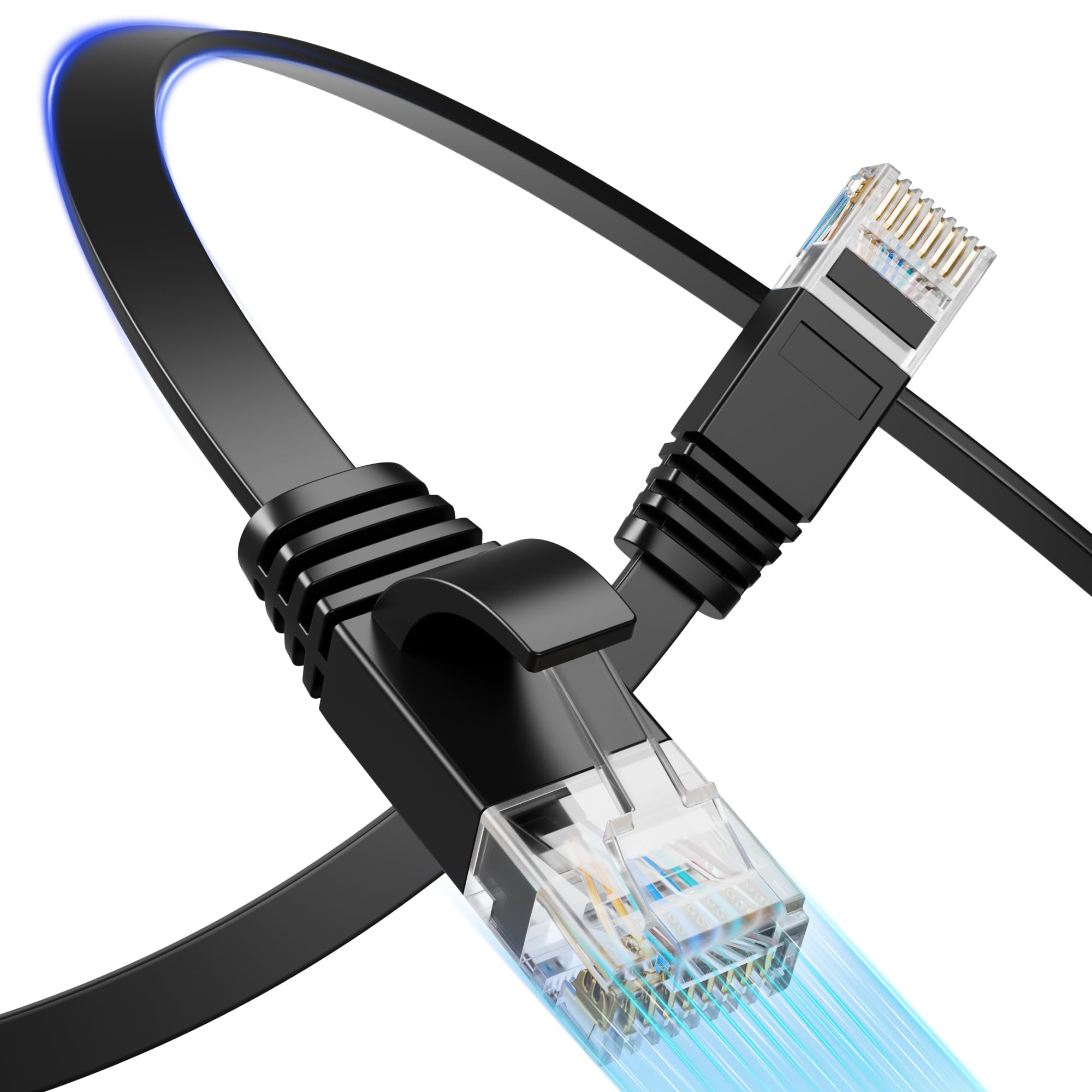 Mnlnbuao Cat 6 Flat Ethernet Cable 100 FT, UTP 10Gbps High-Speed - Mnlnbuao Official Product View 8