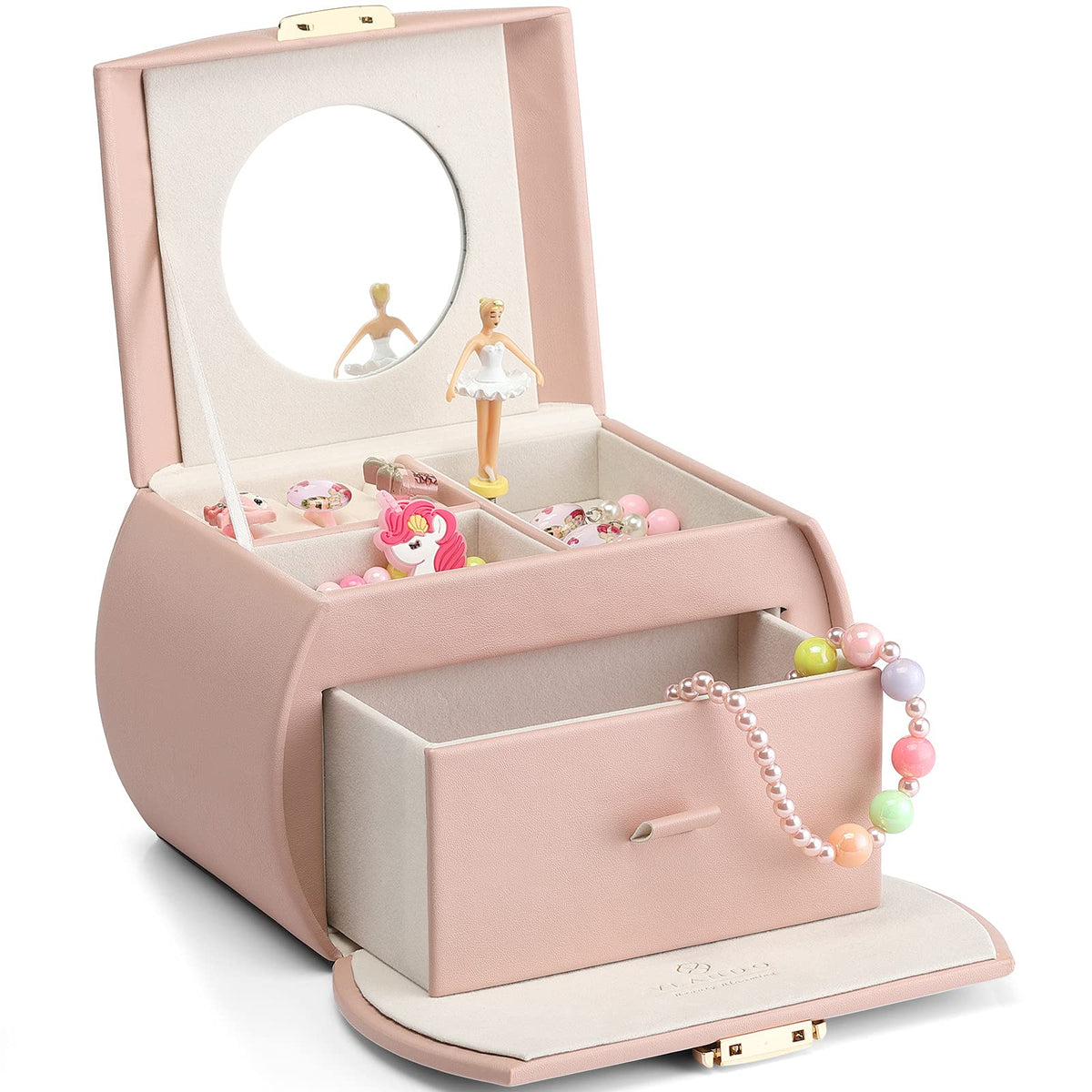 VLANDO 2 Layer Girls Musical Jewelry Box with Ballerina and - VLANDO Official Imagery - 2