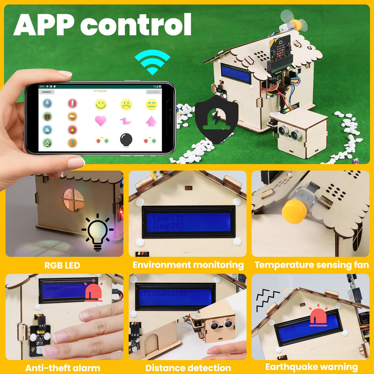 KEYESTUDIO Microbit V2 Smart Home Kit for Coding Projects - KEYESTUDIO Official Imagery - 5