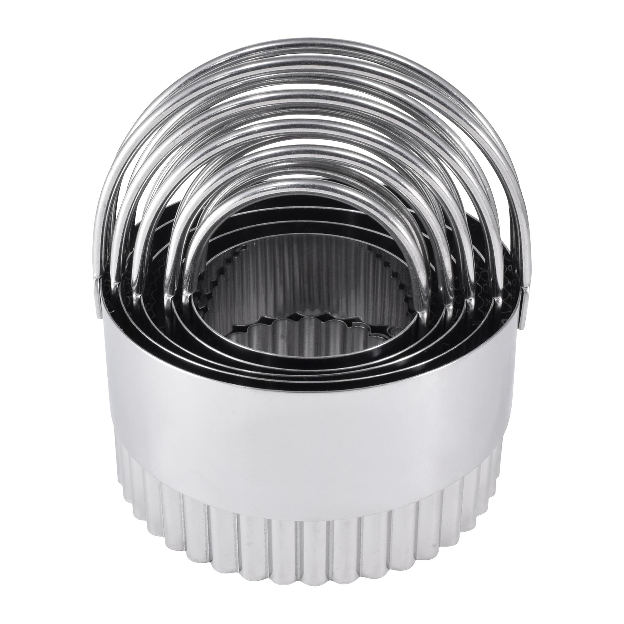 R&M Round Biscuit Cutter Set 5-Piece – Stainless Steel Pastry & Cookie - View 3