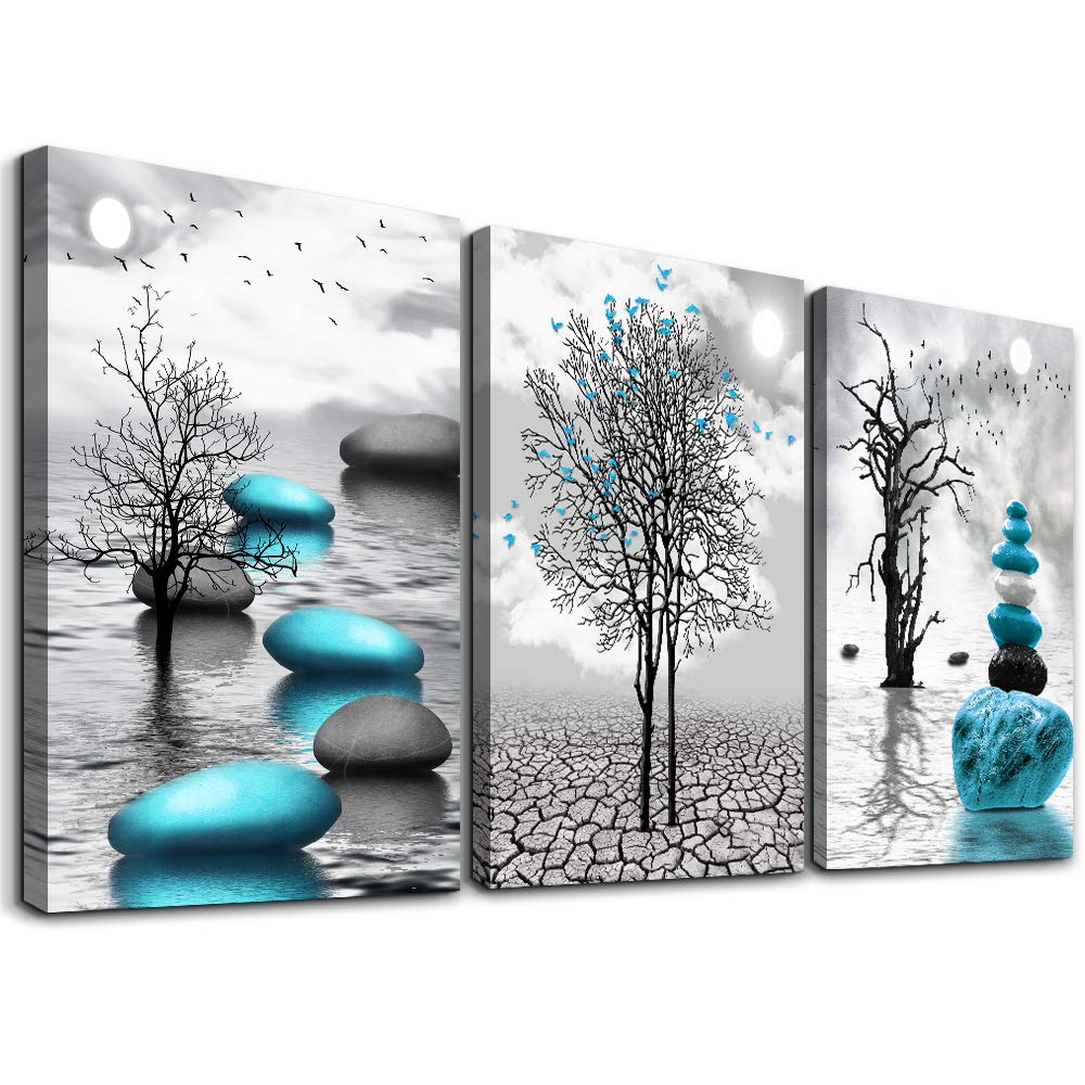 DZRWUBHS Abstract Wall Art for Living Room 3 Piece Modern - DZRWUBHS Official Imagery - 1