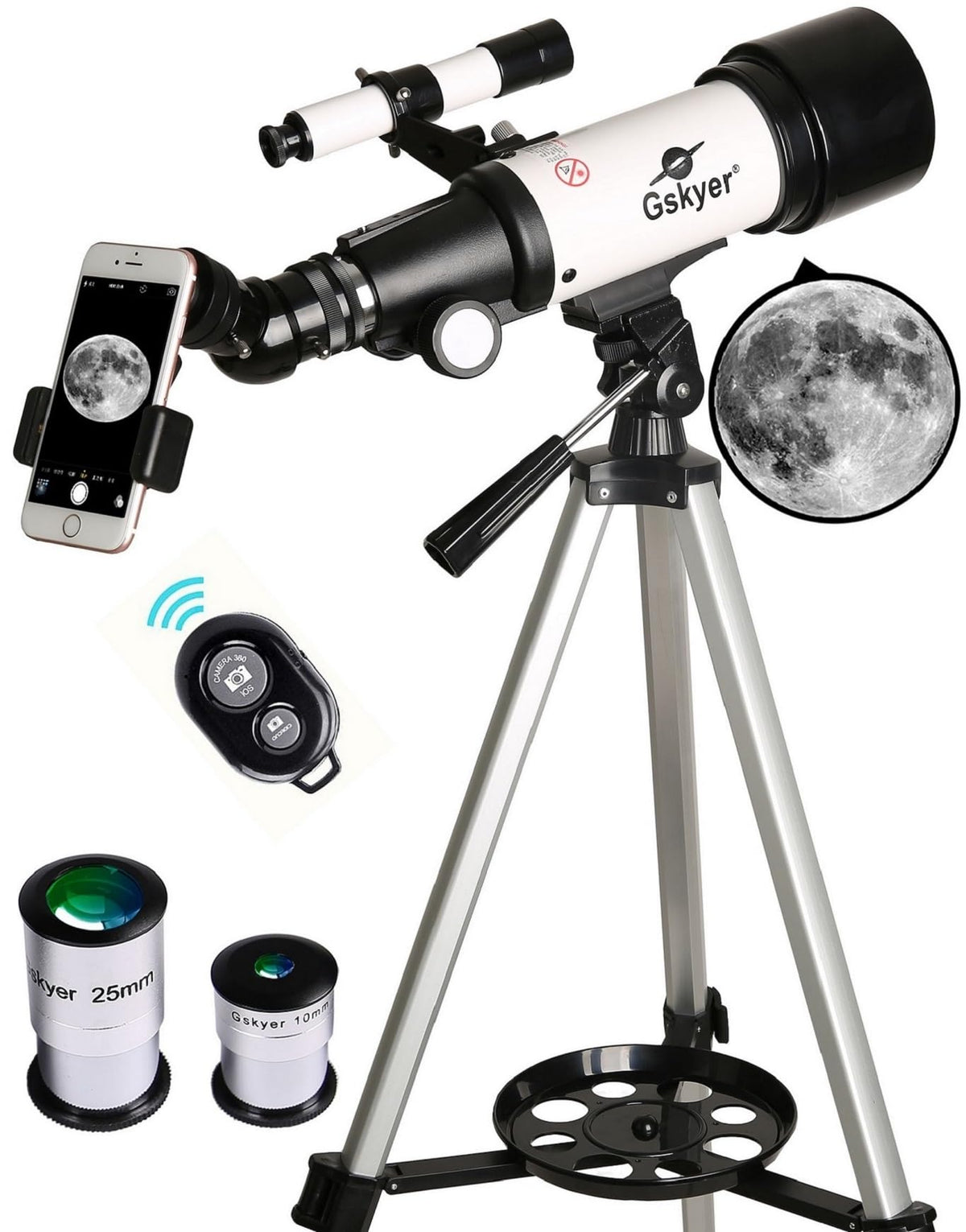 Gskyer Telescope 70mm Aperture 400mm AZ Mount Astronomical - Gskyer Official Imagery - 1
