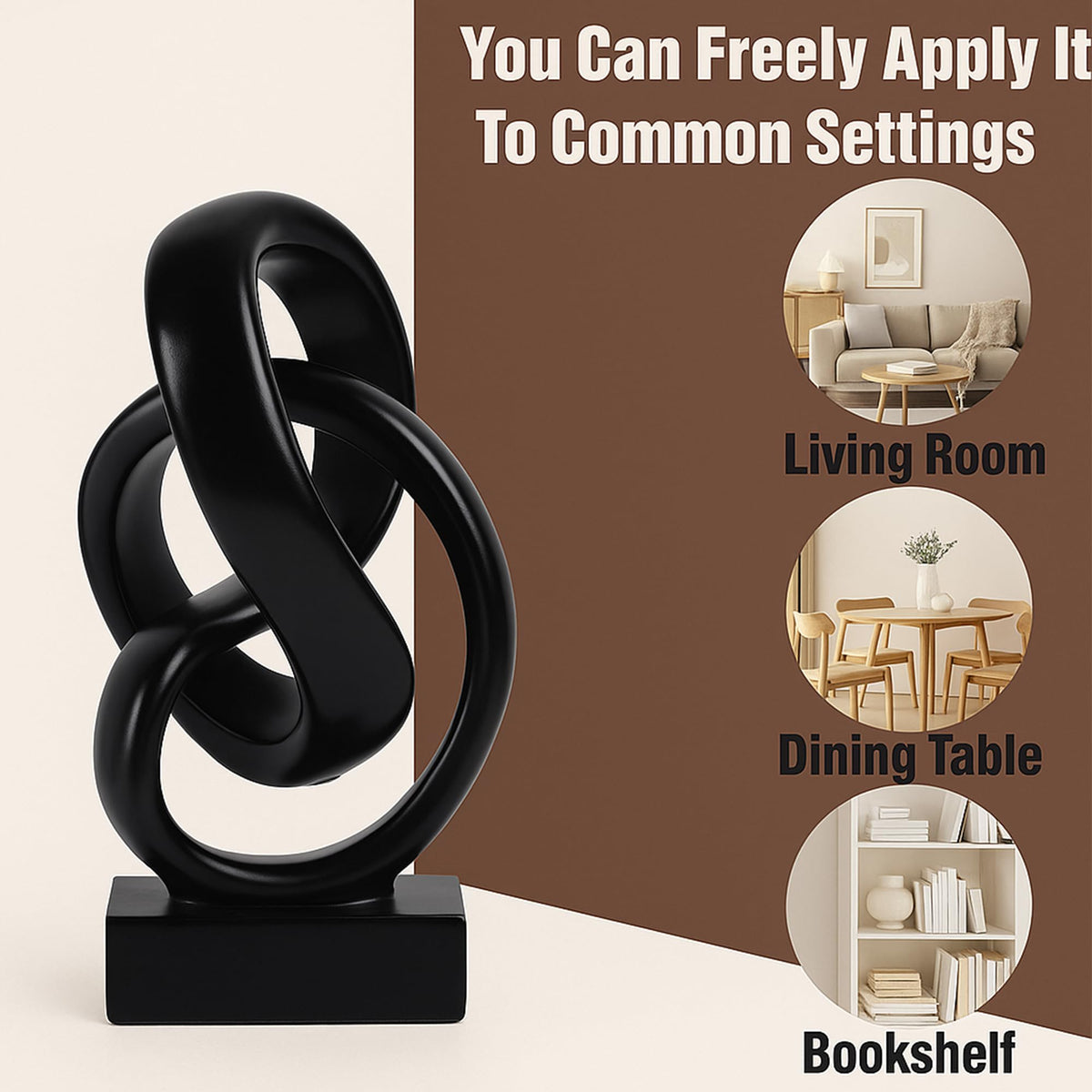 Modern Abstract Knot Sculpture Artistic Mobius Inspired - WUBIANJIE Official Imagery - 5