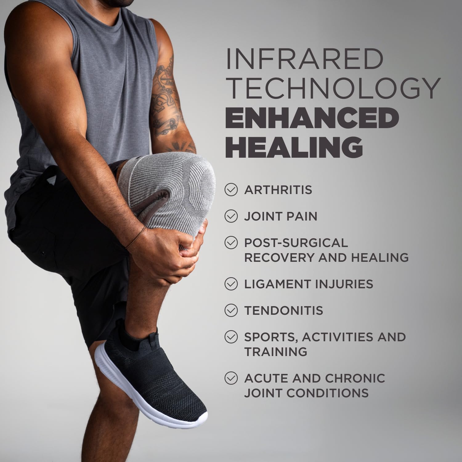Incrediwear Knee Sleeve – Knee Braces for Knee Pain, Joint Pain Relief, Swelling, Inflammation Relief, and Circulation, Knee Support for Women and Men, Fits 18”-22” Above Kneecap (Black, Large)
