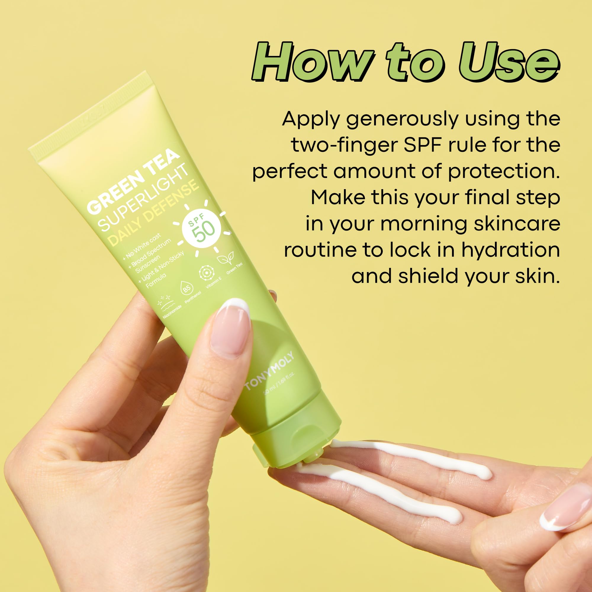 TONYMOLY Green Tea Face Sunscreen SPF 50 PA No White Cast 1 - TONYMOLY Official Imagery - 8