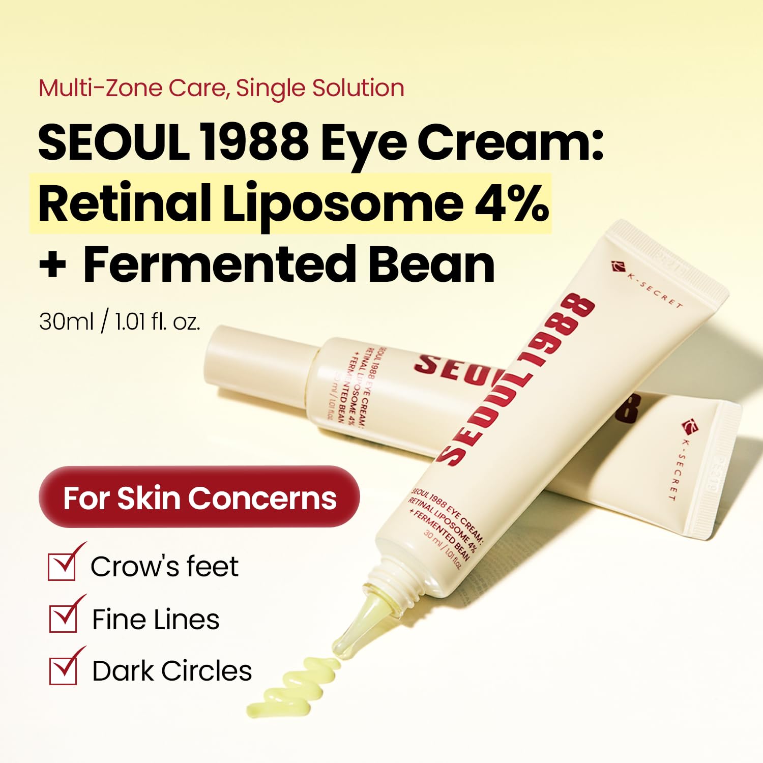 K-SECRET SEOUL1988 Retinal Eye Cream for Crow's Feet &amp; - K-SECRET