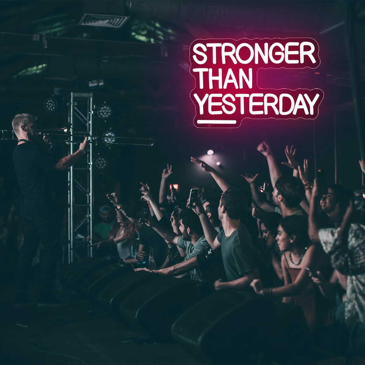 Stronger Than Yesterday Neon Sign Gym Neon signs - kzjspn Official Imagery - 8