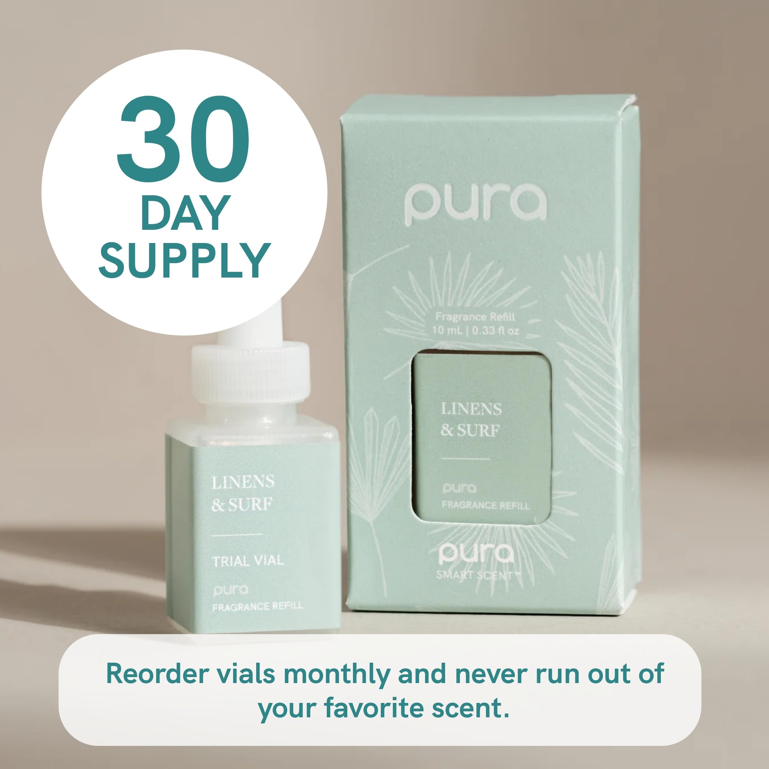 Pura Home Diffuser Refill, 4 Pack, Linens & Surf - Pura Official Product View 2