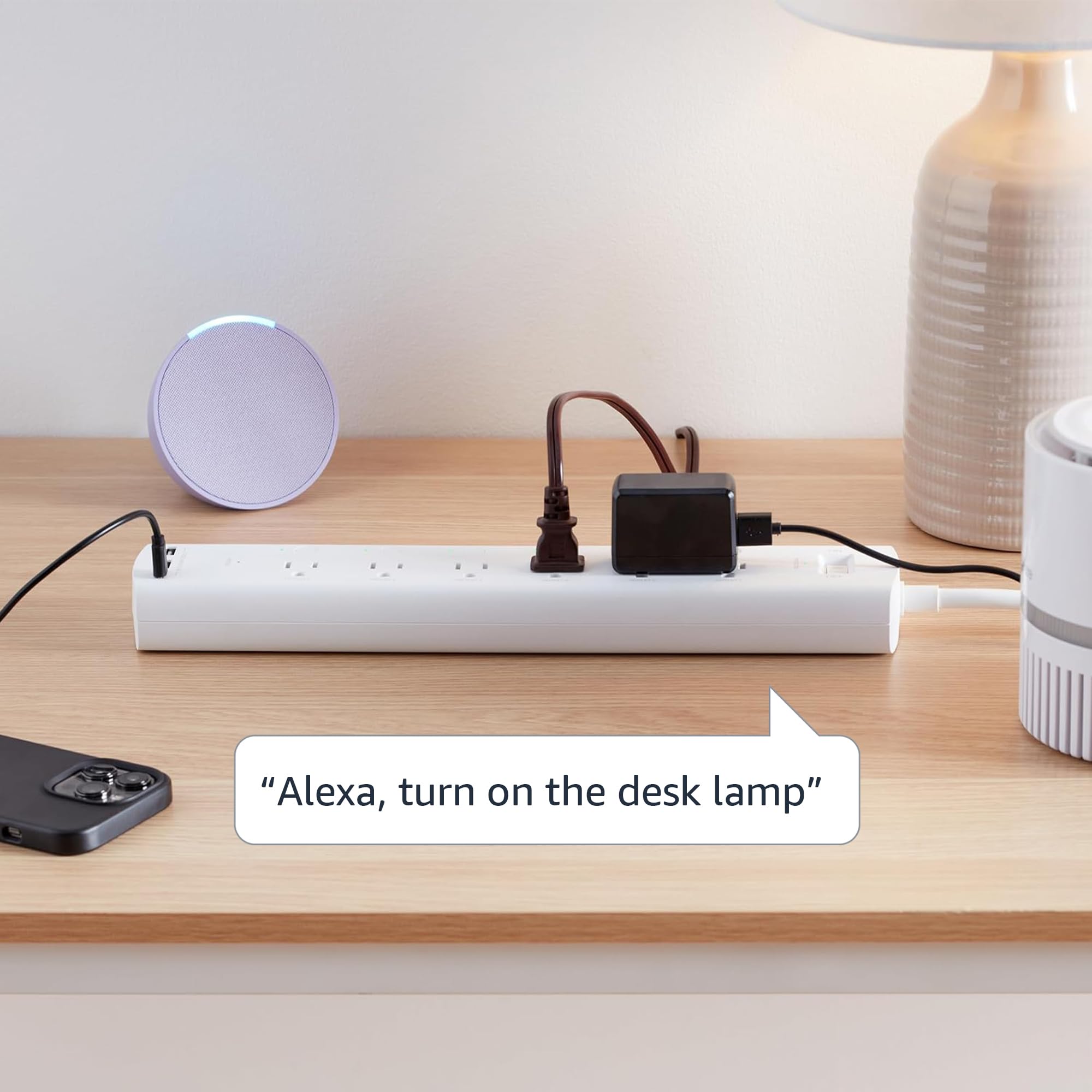 Amazon Basics Smart Plug Power Strip with 6 Individually Controll - Amazon Basics Official Product View 3