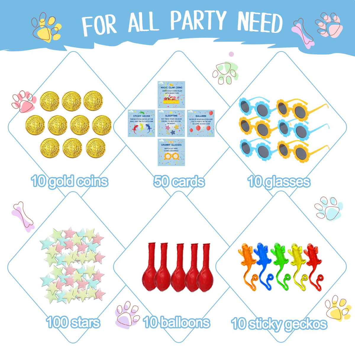 160Pcs Birthday Theme Party Favors Gift Supplies Glasses - WPAZH Official Imagery - 4