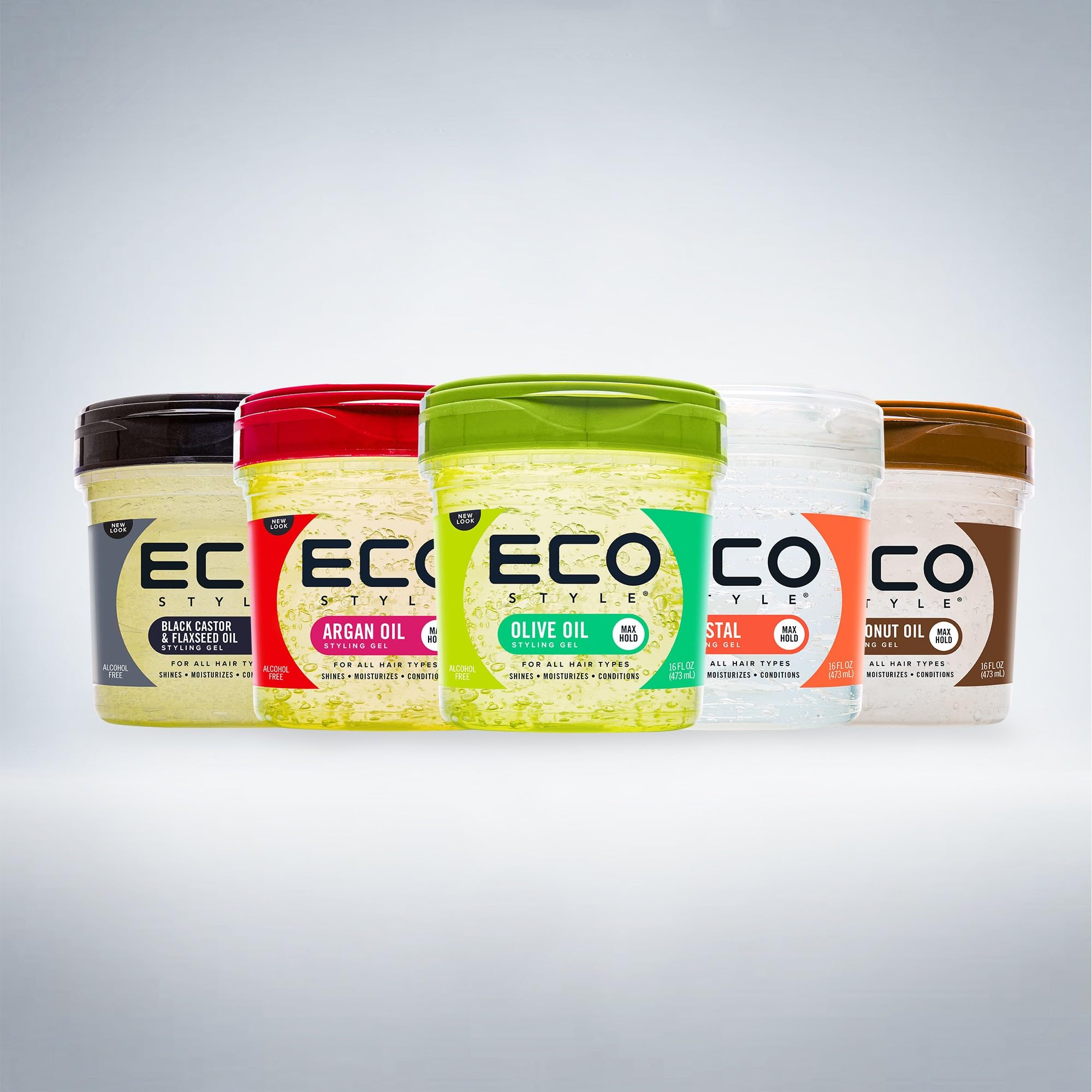 Eco Style Black Castor and Flaxseed Oil Styling Gel - Nourish and Repair - Eco Style Official Product View 7