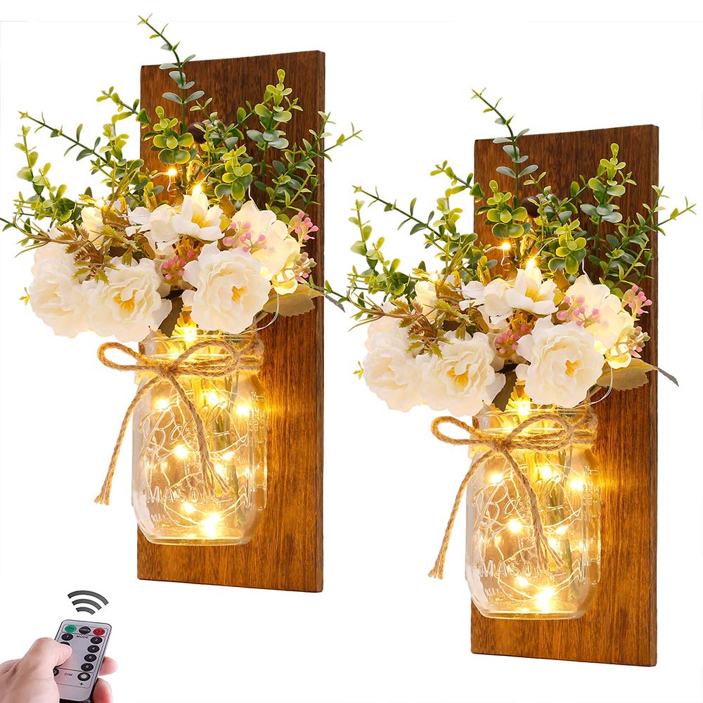 Rustic Wall Sconces Mason Jar Sconces Handmade Wall Art - Homecor Official Imagery - 1