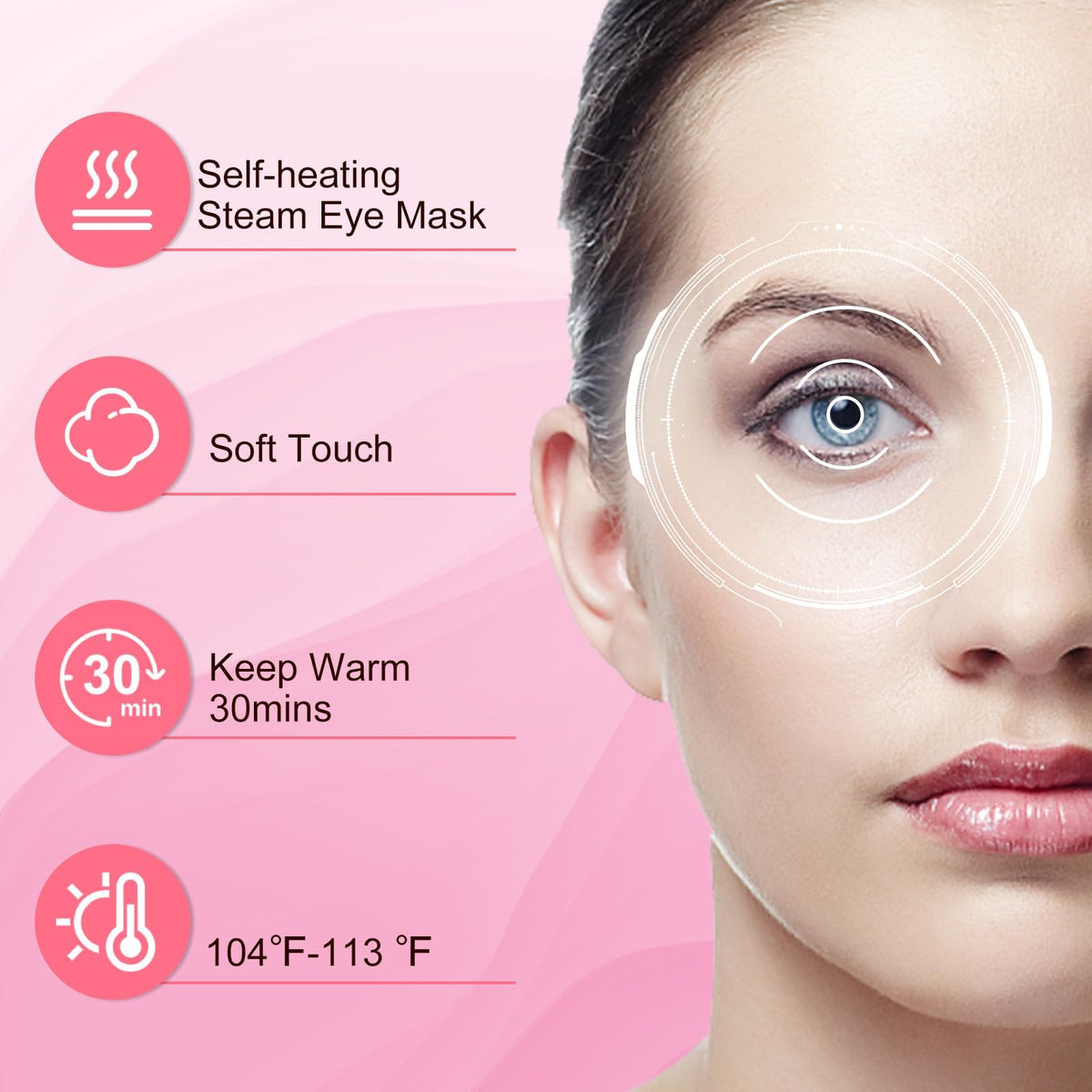 48 Pack Steam Eye Mask Disposable for Dry Eyes Cornea Care - XPCARE Official Imagery - 7