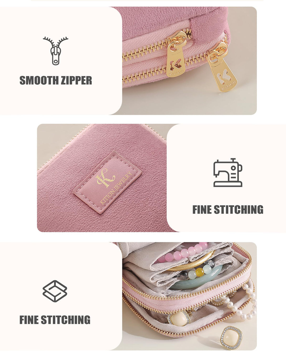 WOOMADA Velvet Travel Jewelry Organizer Case - WOOMADA Official Imagery - 7