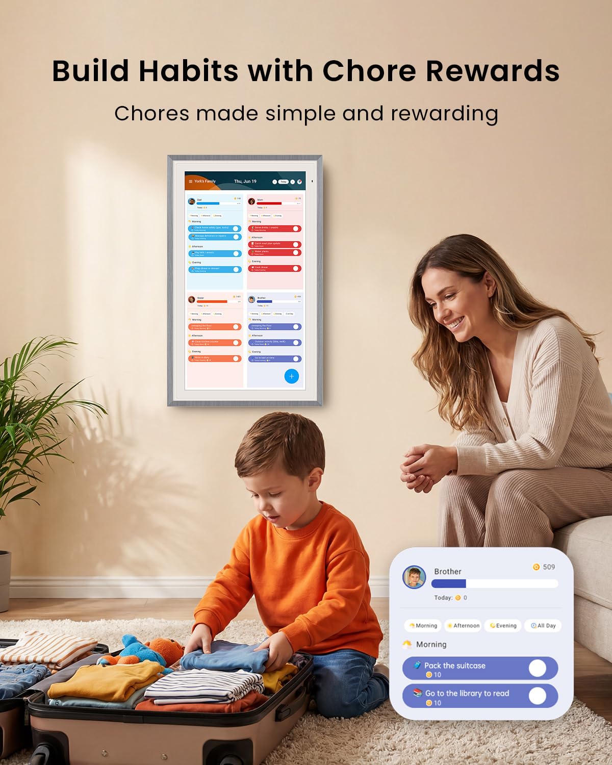 Apolosign 27-inch Digital Calendar & Smart Family Wall Planner, N - ApoloSign Official Product View 6