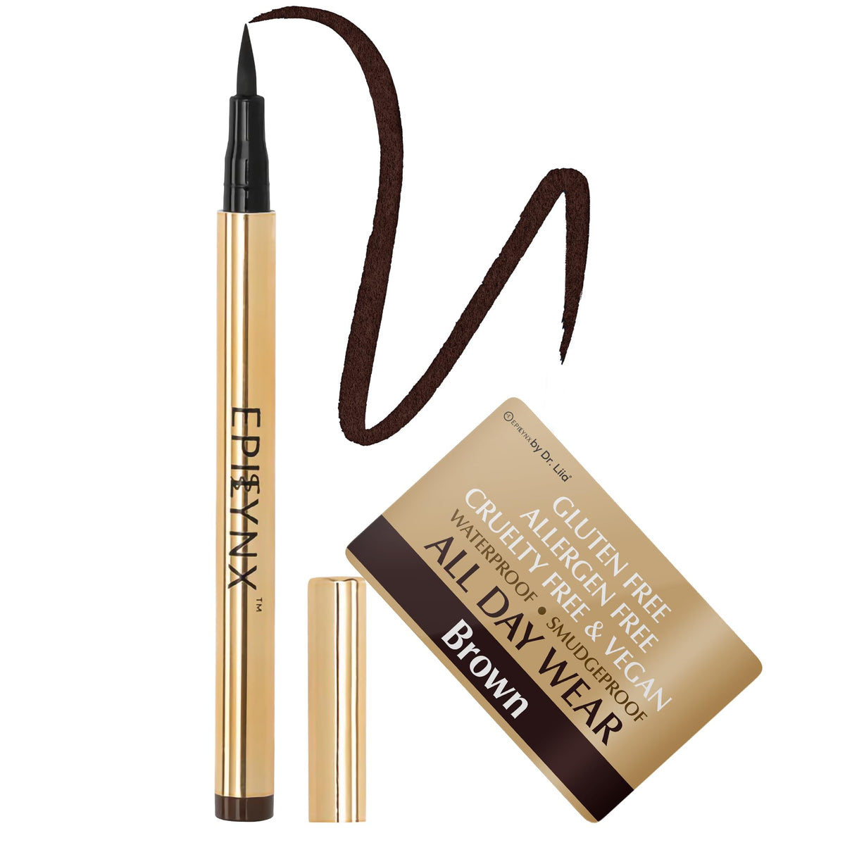 EPILYNX All Day Waterproof Liquid Eyeliner Brown 2mL - EPILYNX Official Imagery - 2