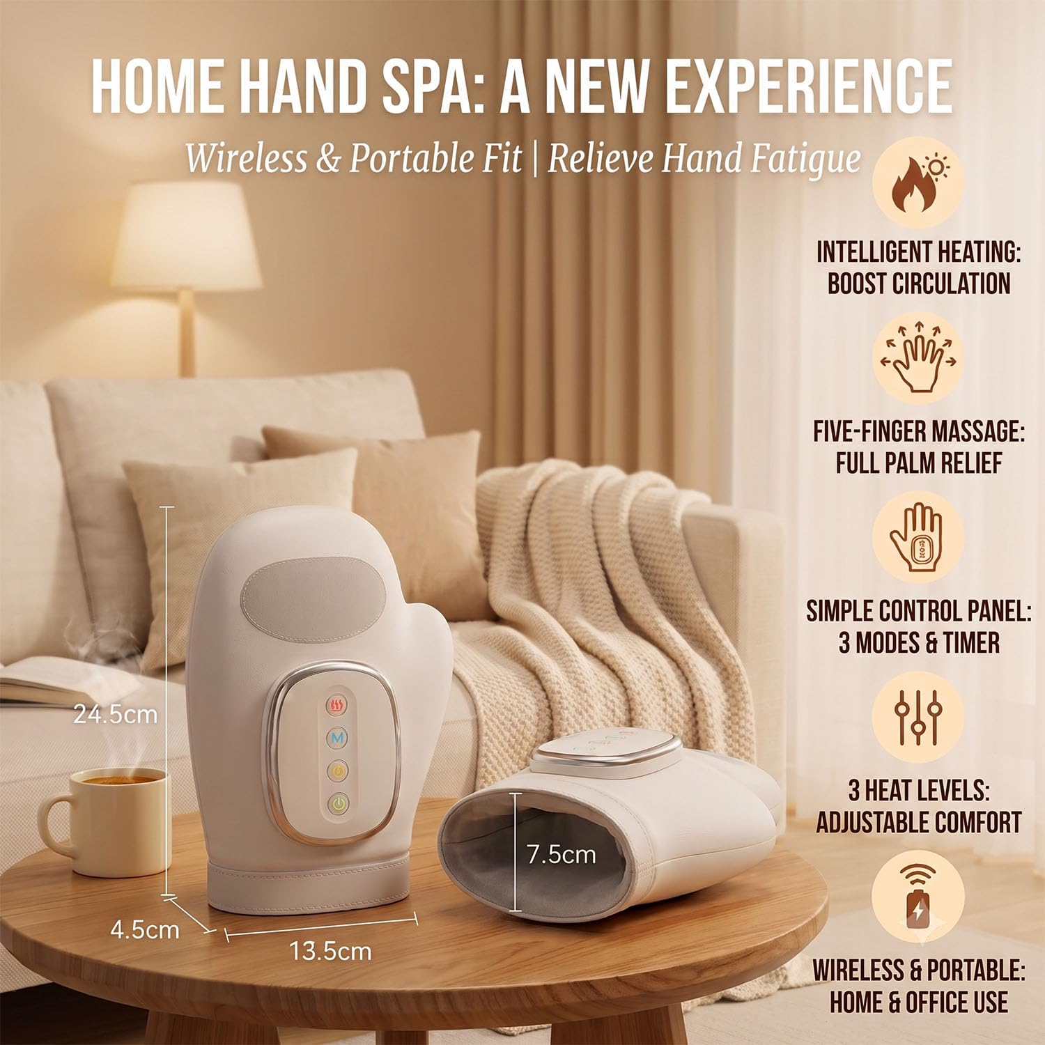 CARYWON CARYOWN Cordless Hand Massager with Heat and Compression - View 9