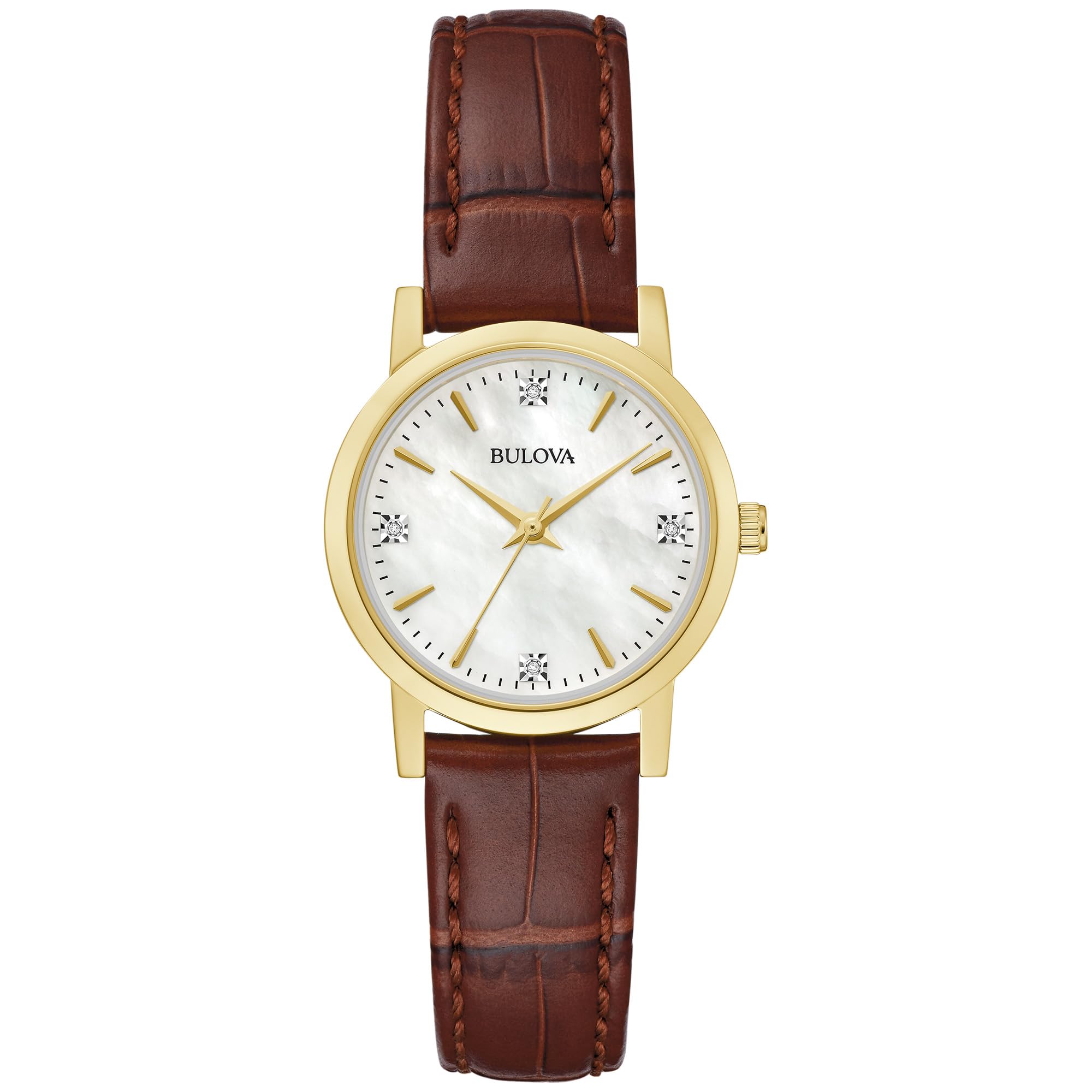 Bulova Classic Quartz Ladies Watch, Stainless Steel Diamond - Product Imagery