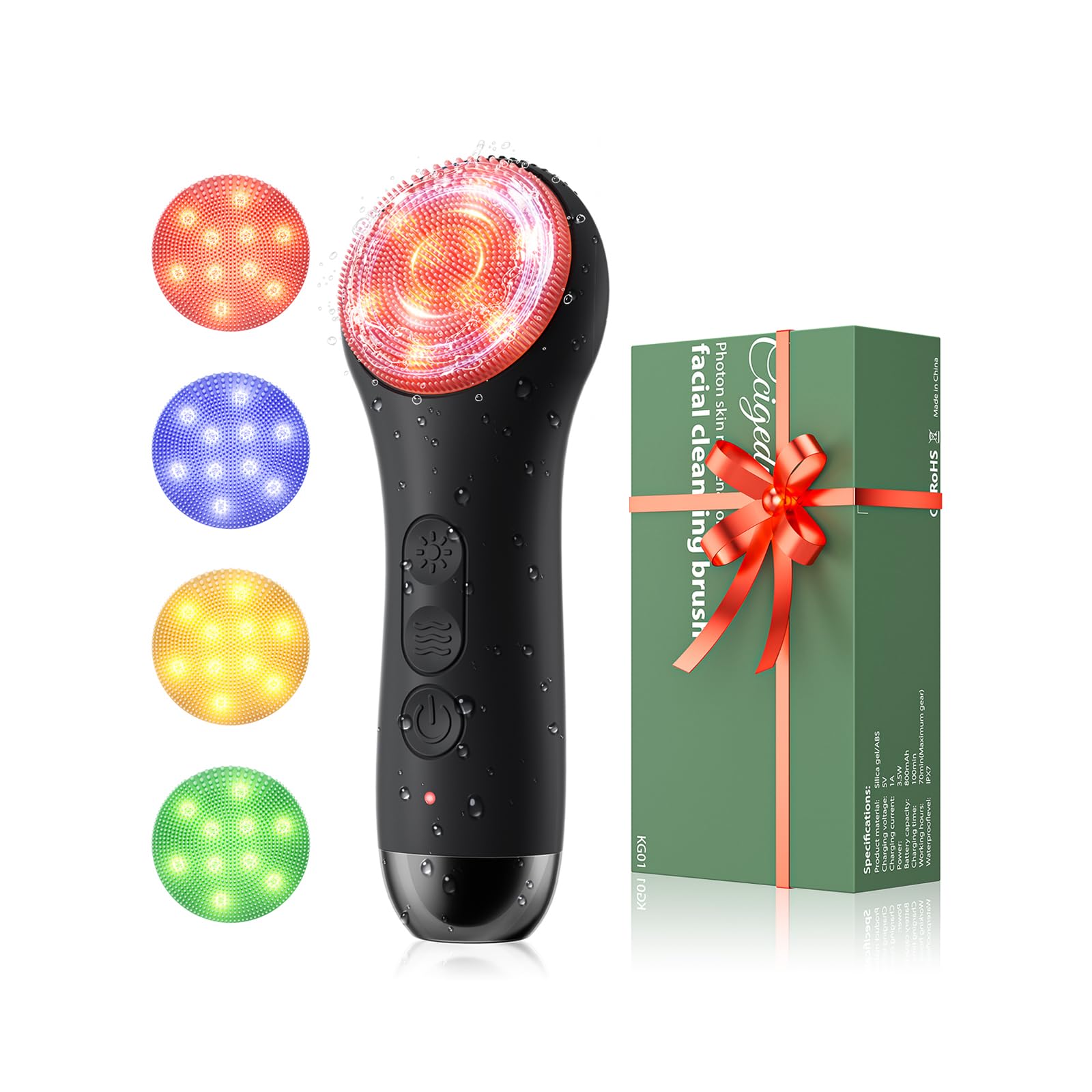 Face Scrubber Electric Facial Cleansing Brush - Ccigedy Official Imagery - 2